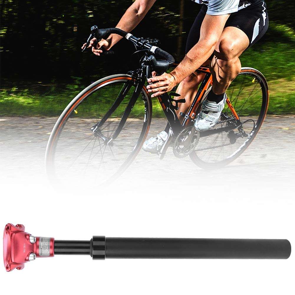 SPS-405 Suspension Seat Post, Mountain Seat Post Tube 27MM Aluminium Alloy (Black Red) 5