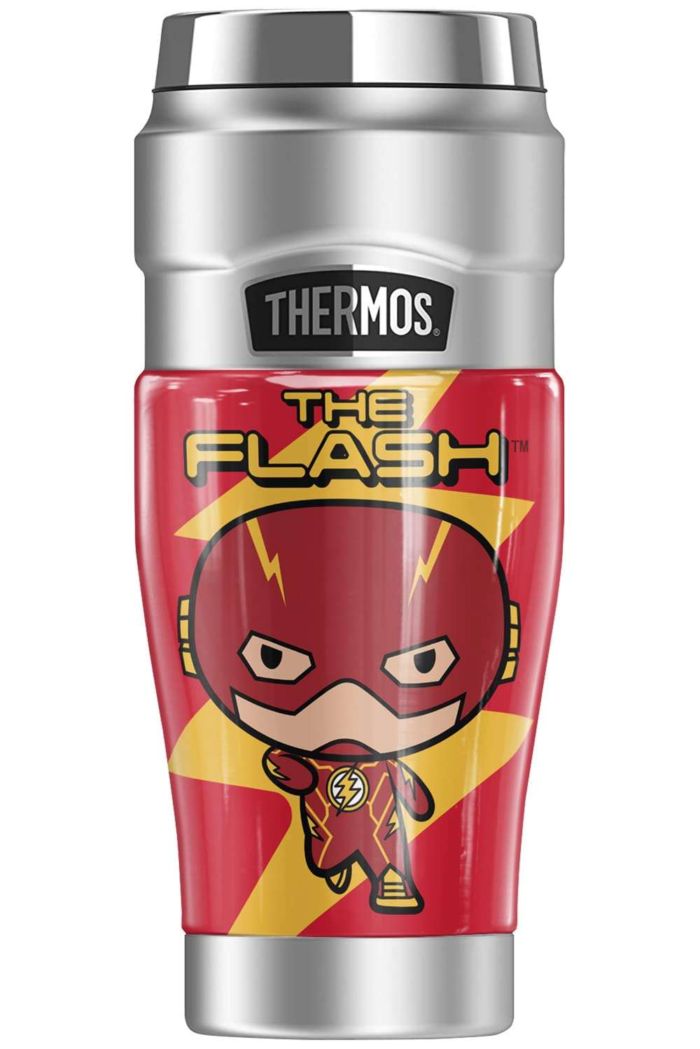 The Flash OFFICIAL Running Flash THERMOS STAINLESS KING Stainless Steel Travel Tumbler, Vacuum insulated & Double Wall, 16oz