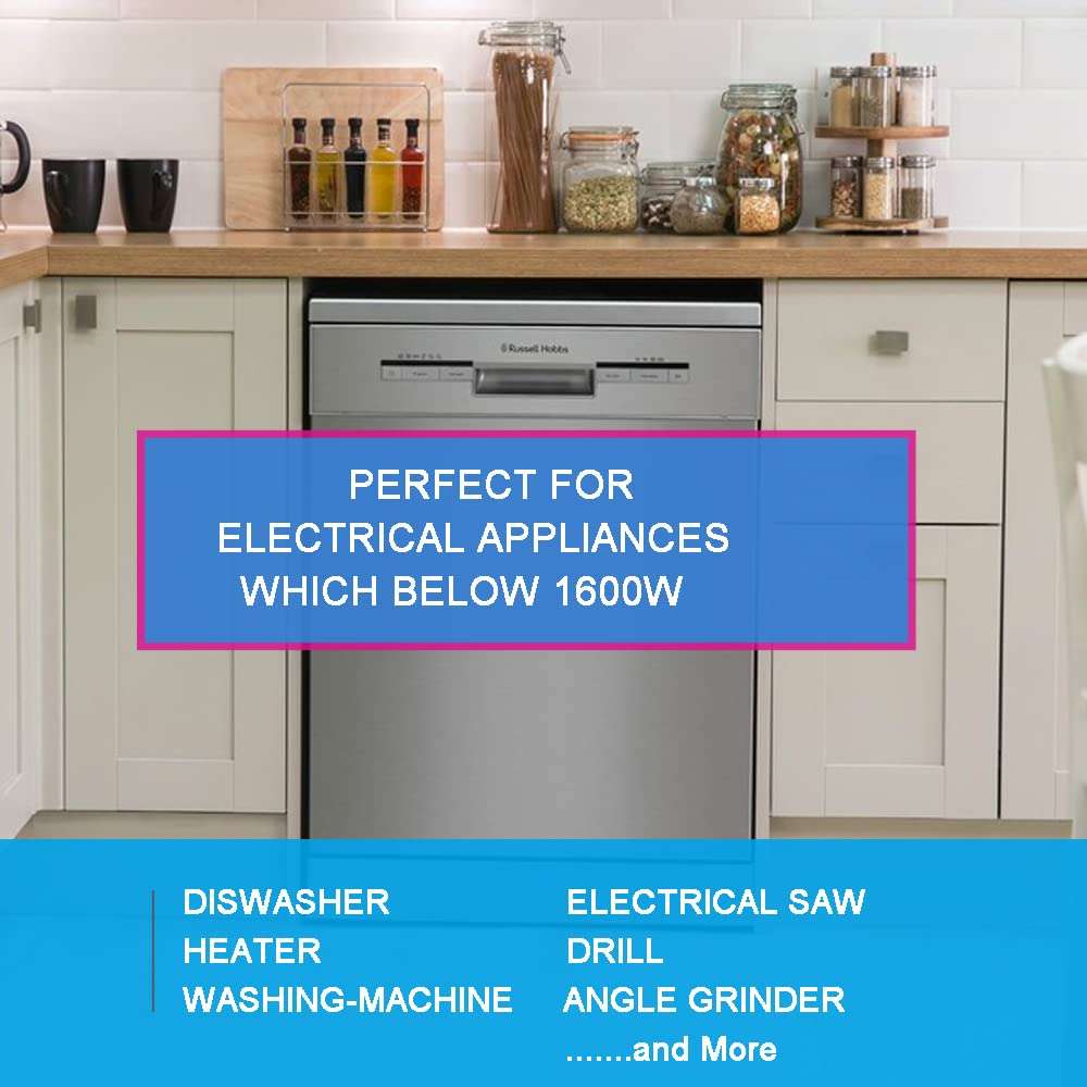 16 Gauge Power Cord Pigtail 16AWG Replacement Power Cord Open End 3 Wire NEMA 5-15p Plug 3 Prong 6 Feet Heavy Duty SJT Power Supply AC Cable 120V, 13A, 1625W 6