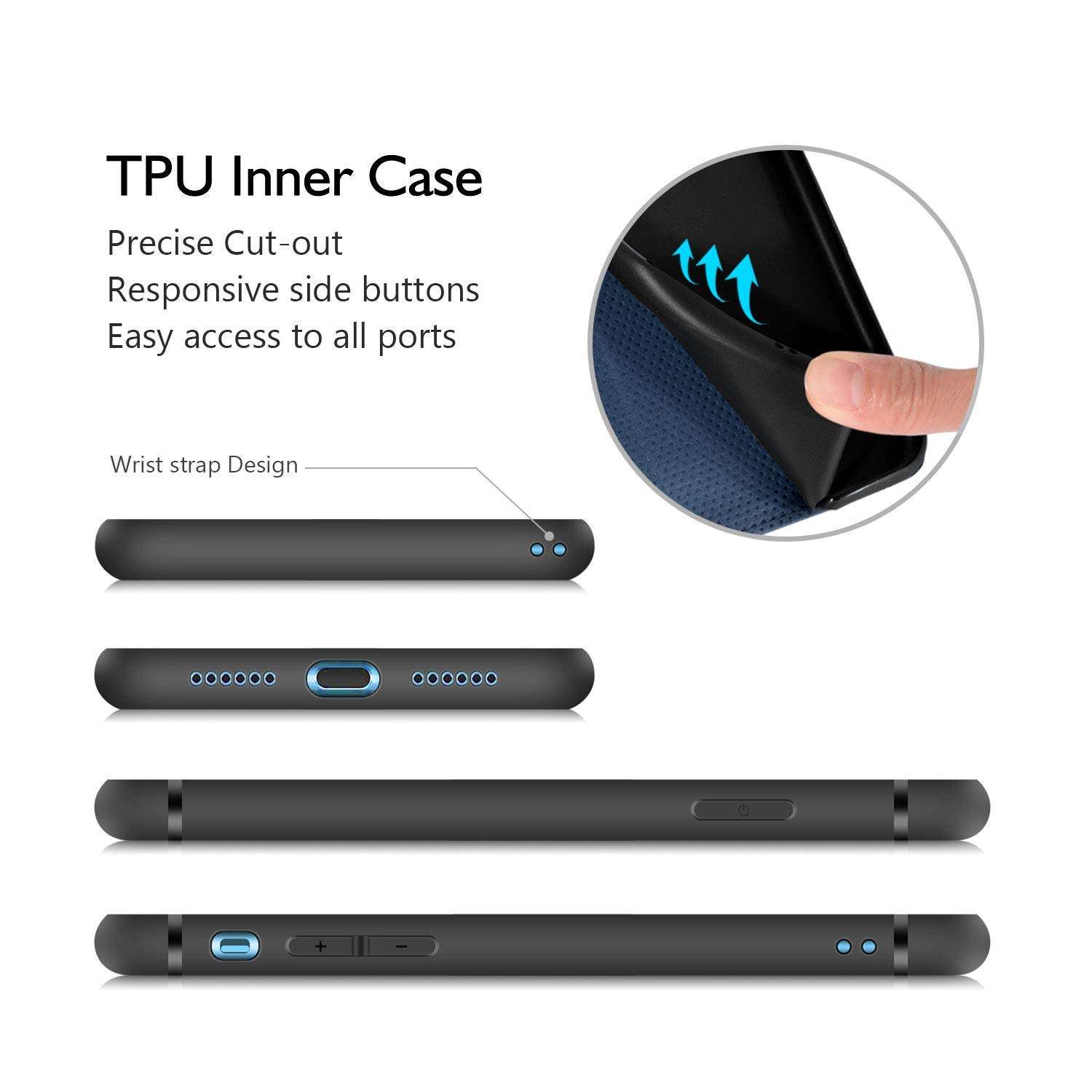 SHINESTAR Redmi 12C / Poco C55 Flip Back Cover | PU Leather Flip Cover Wallet Case with TPU Silicone Case Back Cover for Redmi 12C / Poco C55 - Blood Red 6