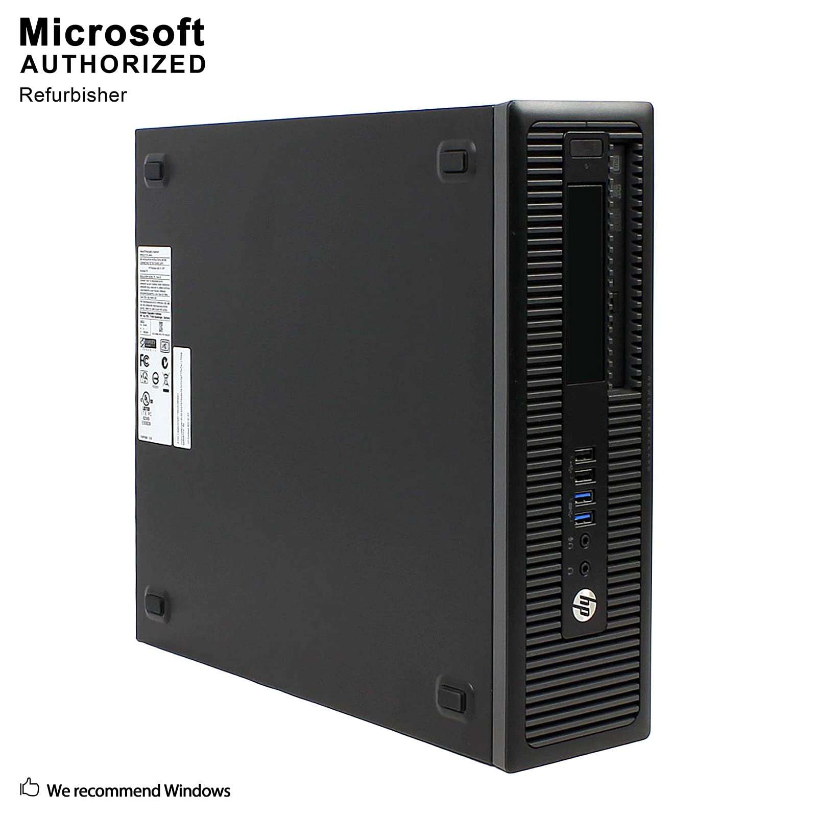 HP ProDesk 600 G1 Small Form Factor PC, Intel Quad Core i5-4690 up to 3.9GHz, 8G DDR3, 500G, DVD, WiFi, BT 4.0, Windows 10 Pro 64 Bit-Multi-Language Supports English/Spanish/French(Renewed) 2