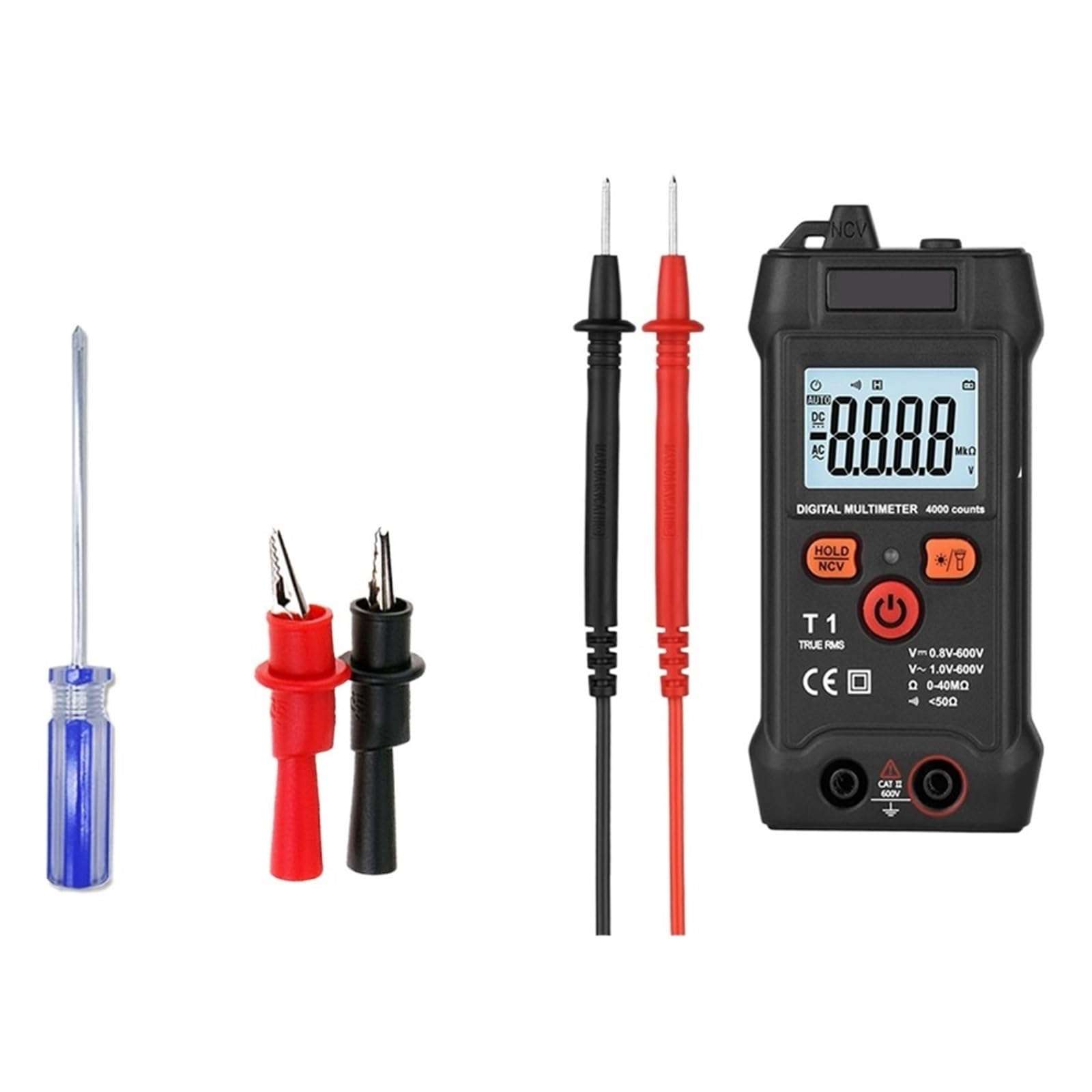LIBODD Smart Multimeter Digital Mini Automotive Profesional Tester True RMS NCV AC DC Voltage Tester Portable Electric Meter(T1-C) 1
