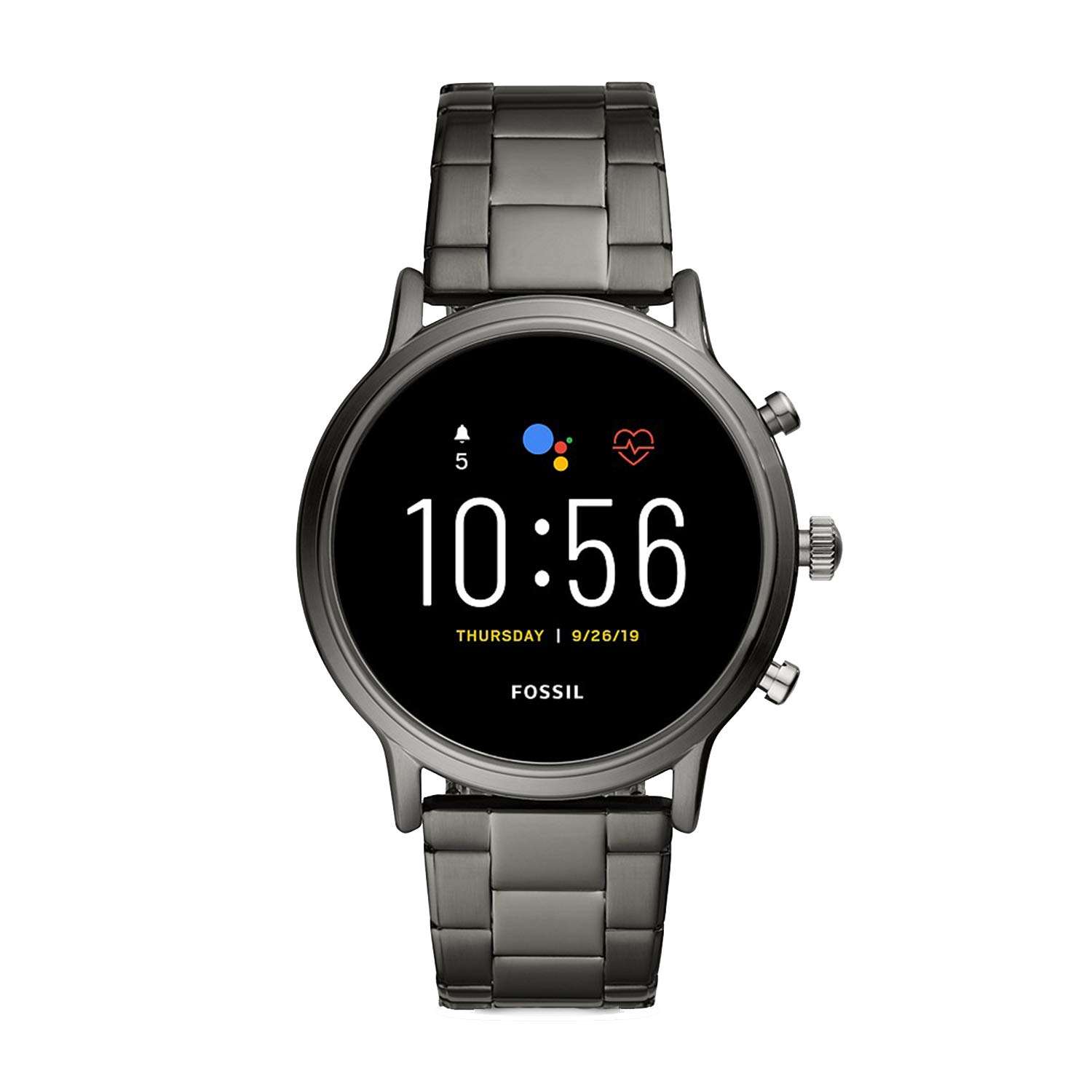 Fossil Gen 5 Carlyle Stainless Steel Touchscreen Men's Smartwatch with Speaker, Heart Rate, GPS and Smartphone Notifications - FTW4024 1