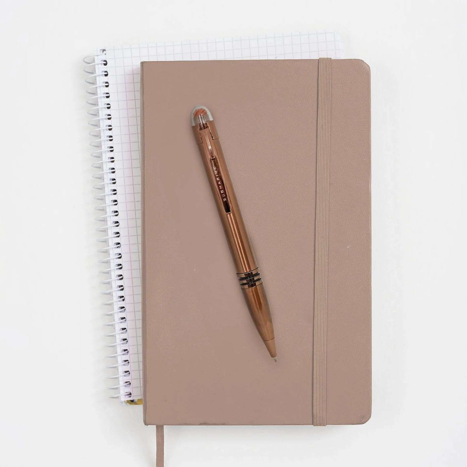 Submarine 1004 Rudraksha Series Premium Brown Color Metal Ball Pen With Rudraksha On Top, Fitted With Blue Ink Coffee Scented Jotter Refill, Perfect For Corporate Gifting 6