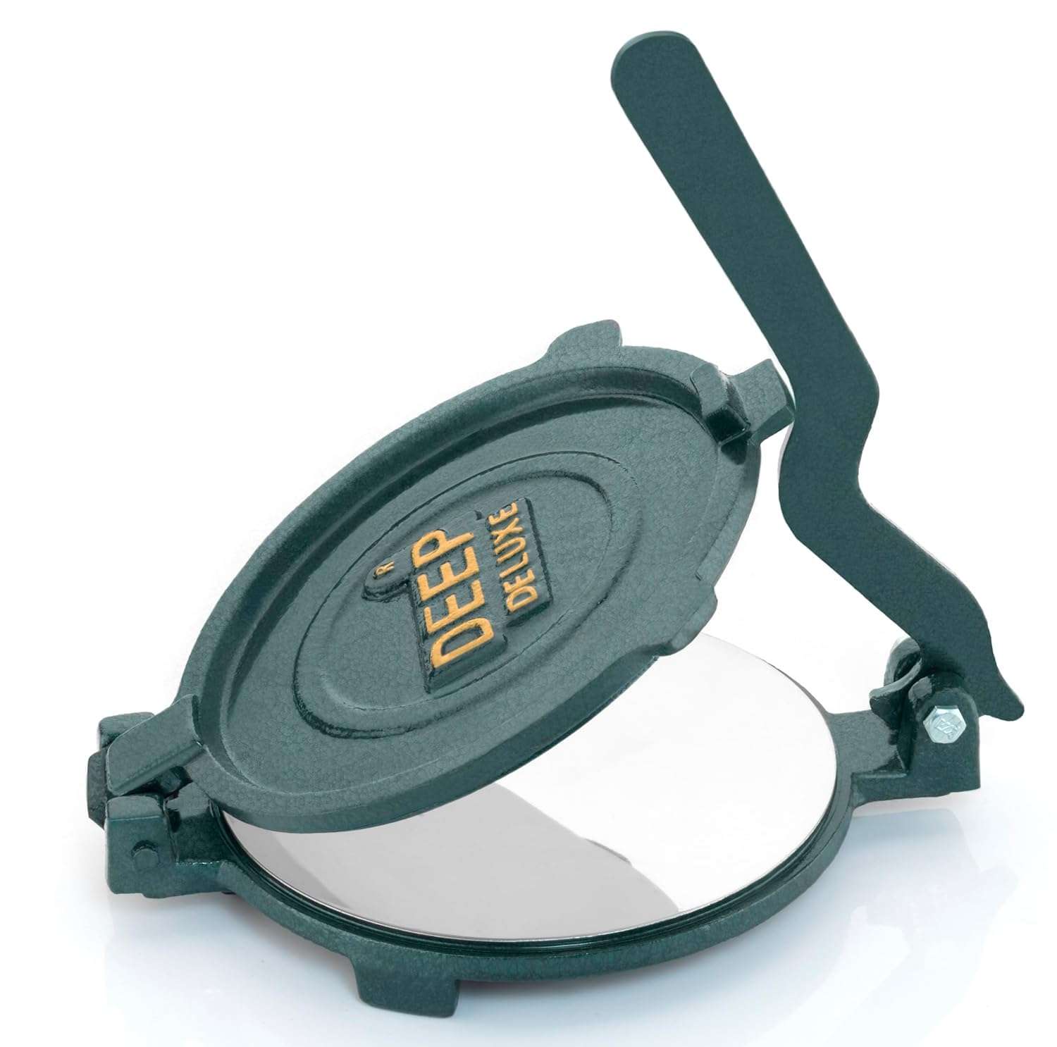 DEEP - 8.7 inch Roti Maker Press-Heavy Duty Cast Iron with Stainless Steel Plates - Manual Chapati Presser, Puri Maker Press Machine - Kitchen Utensil for Roti,Chapati,Puri,Papad, Khakhra 1
