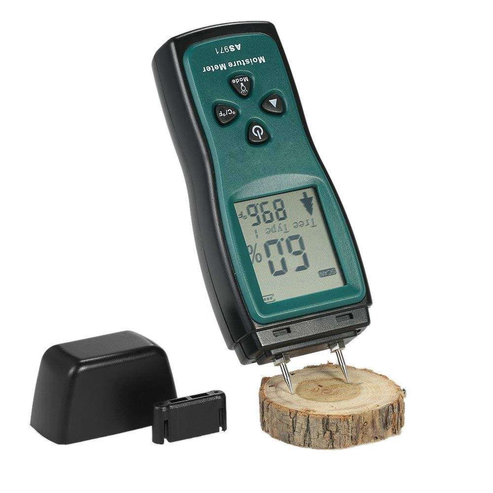 WZCUICAN Moisture Meters Handheld Two Pins Digital Wood Moisture Meter Wood Humidity Tester Timber Damp Detector with LCD Display Range 2%~70% 2