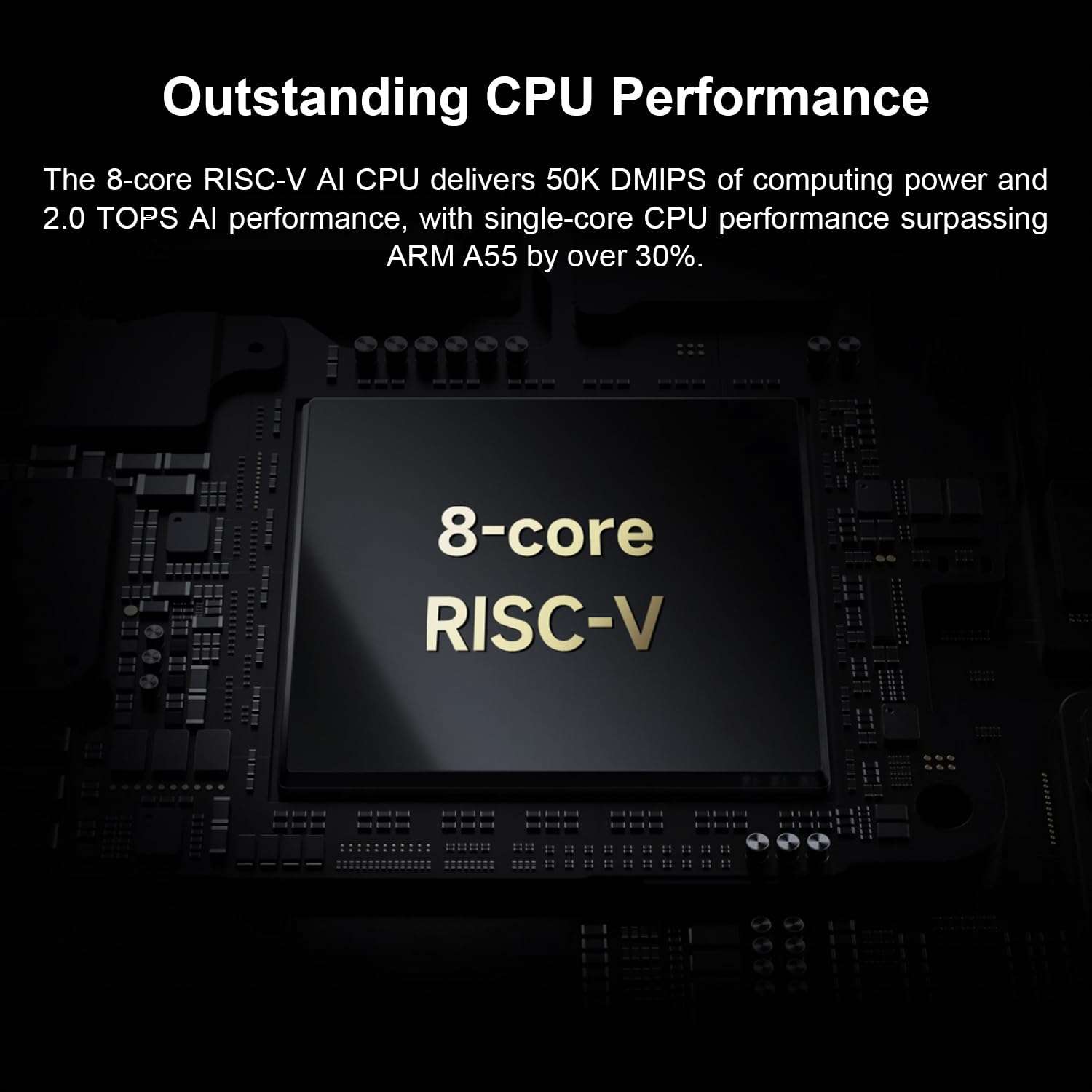 Orange Pi RV2 2GB/4GB/8GB LPDDR4x RISC-V Single Board Computer with 8-Core 64-Bit Processor, Wi-Fi 5.0/Bluetooth 5.0, Development Board Run Linux/Ubuntu/OpenHarmony (4GB+Power Supply) 5