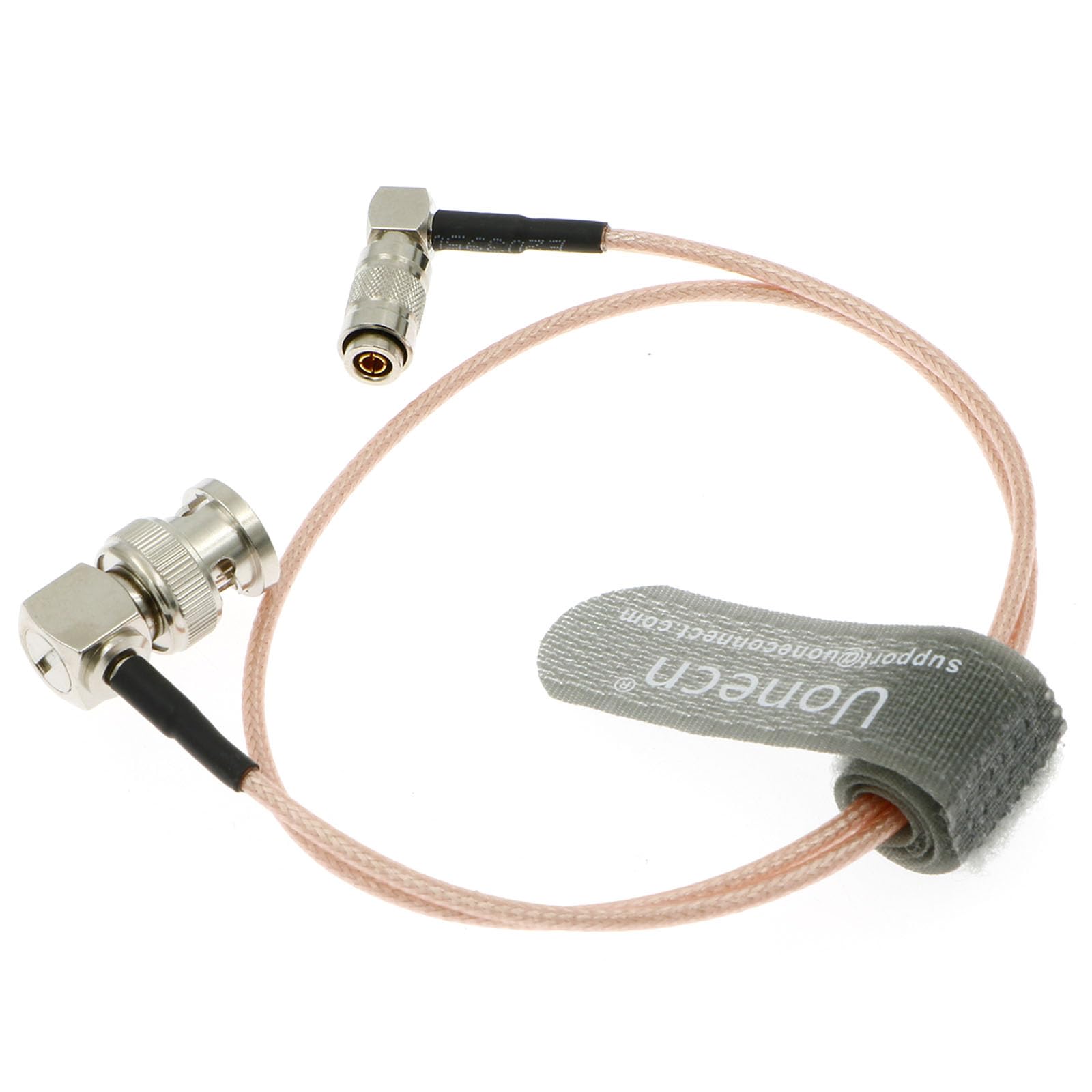 Uonecn RG179 Right Angle BNC to Right Angle DIN 1.0/2.3 mini BNC 75ohm Coaxial Cable Video Cable for Blackmagic HyperDeck Shuttle 50cm 2