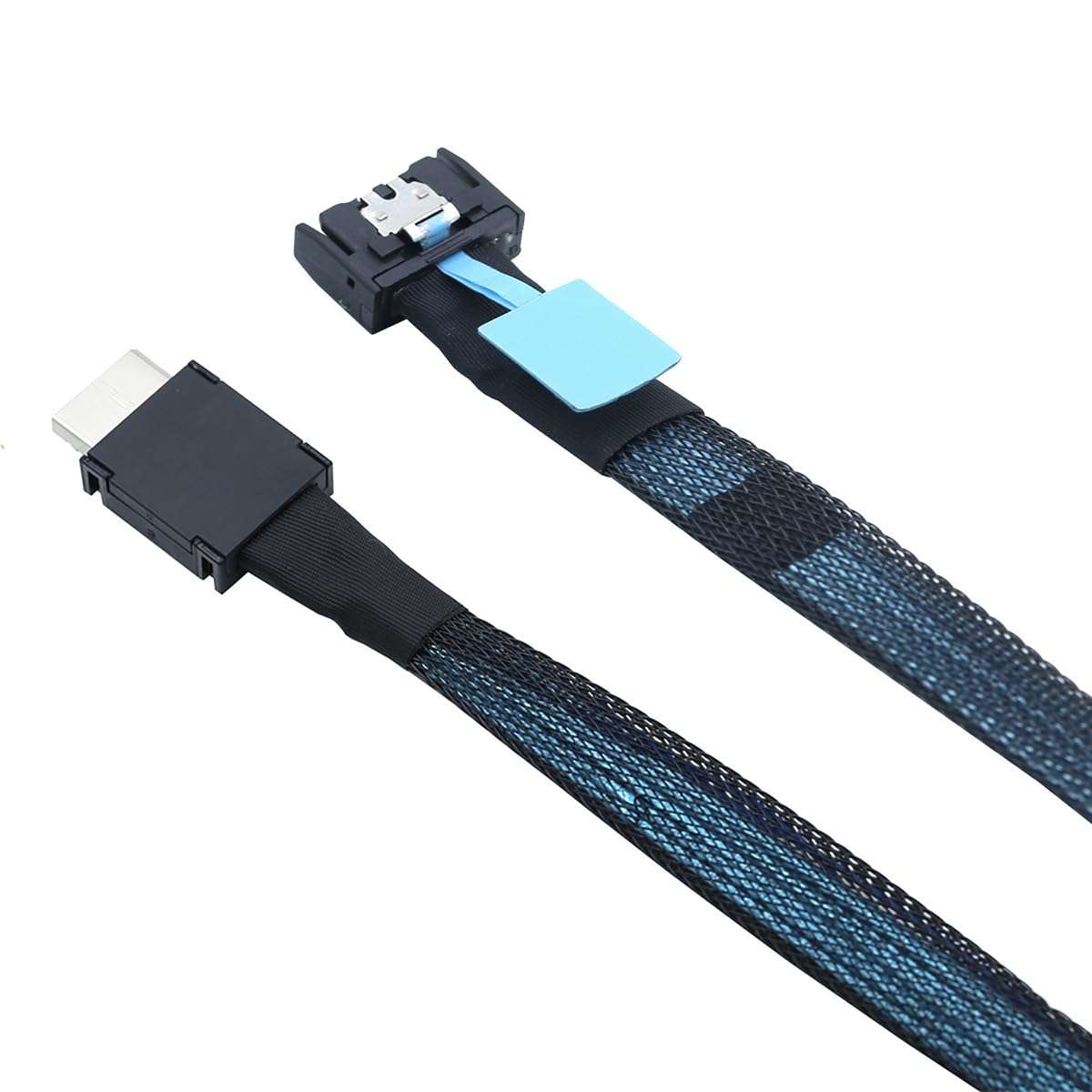 AoQhir Gen5 PCIe MCIO Slimline SFF 8654 4i to Oculink SFF 8611 4i Server Cable – 24Gbps High Speed Data Harness, 85 Ohm Impedance (1M) 4