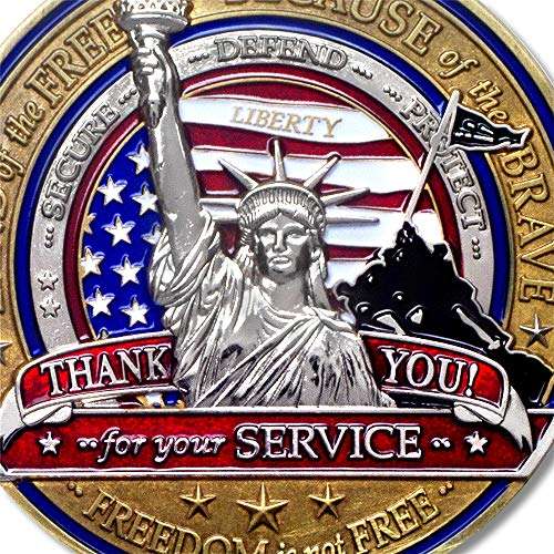 Military Appreciation Challenge Coin and Fallen Hero Challenge Coin - 2 Challenge Coin Set with Bonus polishing Cloth 5