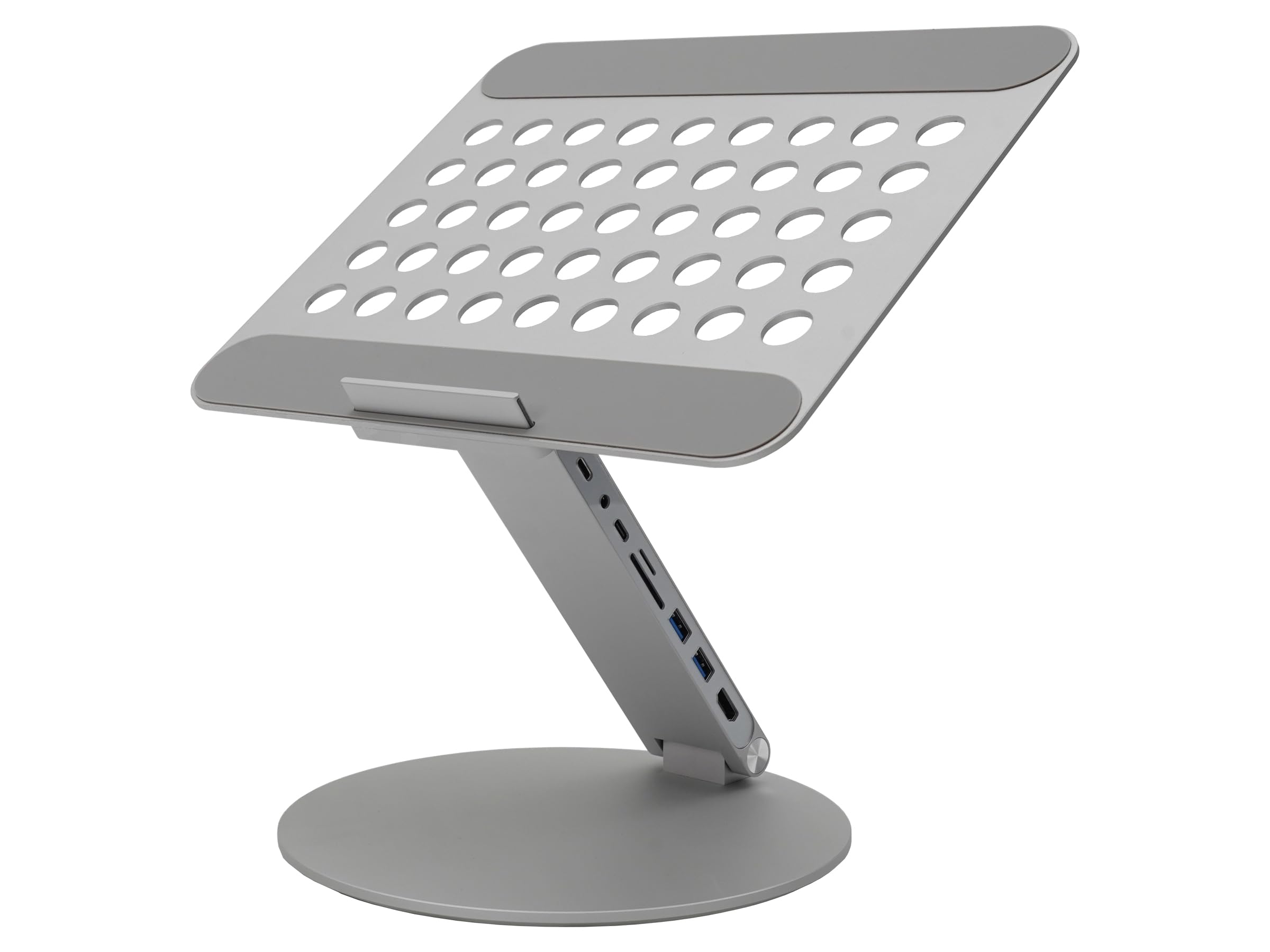 LYCKA Till X5 Pro/Laptop Stand with Docking Station(HDMI, USB-C, AUX, USB 3.0) /360 Rotating, Foldable, Portable Notebook Stand for MacBook Air, MacBook Pro, Dell, HP, LG, Samsung, Lenovo 1