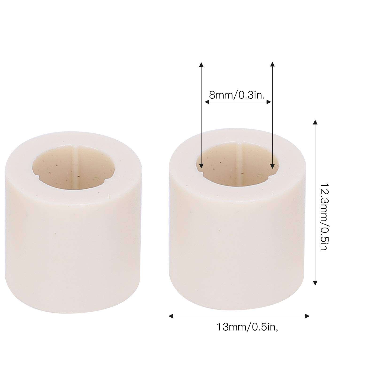 Keenso Billiard Cue Stick Ferrules 40pcs Fiber Billiards Stick Pool Cue Ferrules Tubes Replacement Parts Repair Accessories (0.5 inch) 3