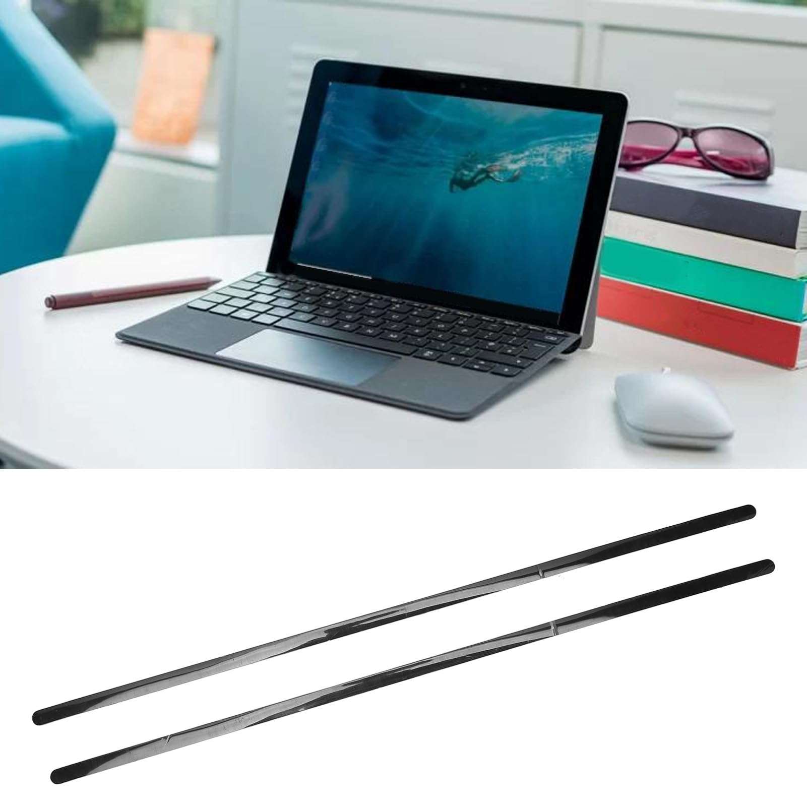 Tyenaza Bumper Feet Strips, Anti Slip Durable Strong Easy Installation Rubber Feet Strips, Laptop Rubber Feet Strips Replacement for Laptop Studio 14.4 Inch (Black) 5