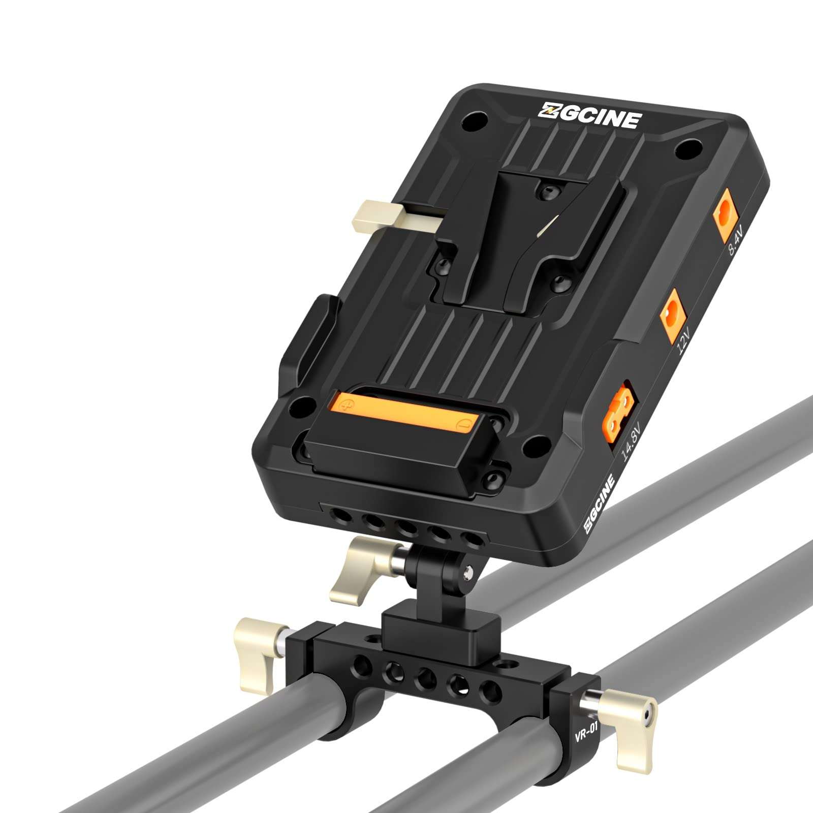 ZGCINE VP-1 VM-VP1 KIT2 V-Mount Battery Plate, Power Supply Splitter w/with 15mm Rod Clamp, Adjustable Arm, Standard V-Lock for BMPCC 4K/6k, RED, Canon DSLR Cameras, Camcorders 1