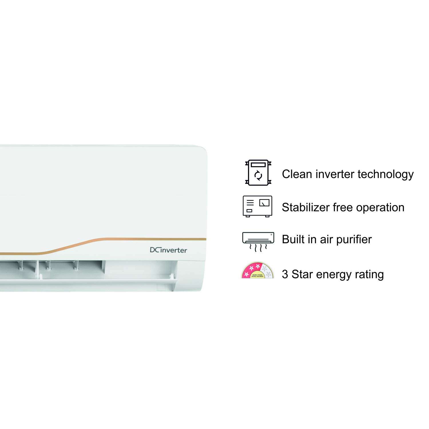Haier 1.5 Ton 3 Star Inverter Split Air Conditioner (Copper HSU-18NRG3A(DCINV) White) 3