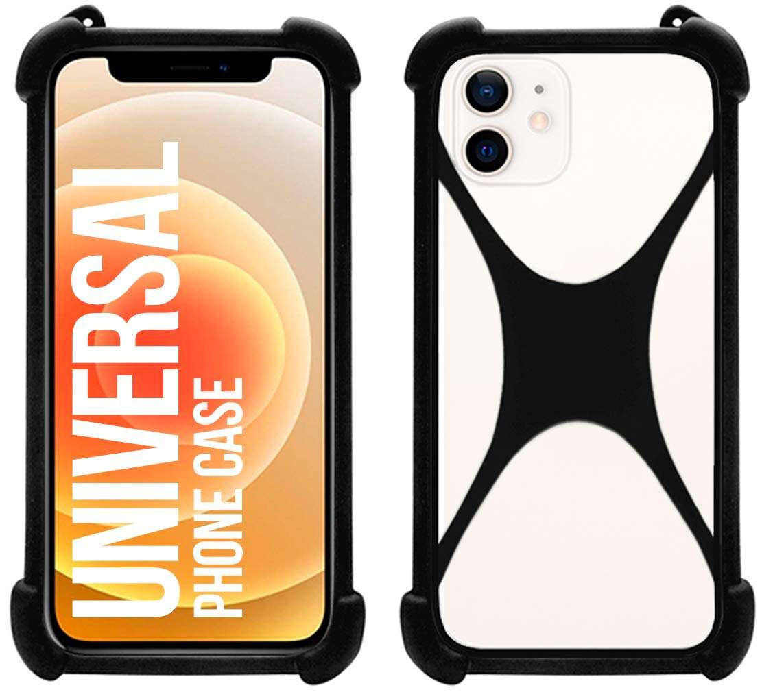 Tim Pim Universal Smartphone Bumper Case for iPhone Samsung Nokia Huawei Xiaomi Motorola LG HTC Blu Google Sony Tmobile Wiko Vivo Alcatel Zte 4.0 to 6.2 Inch Black 1