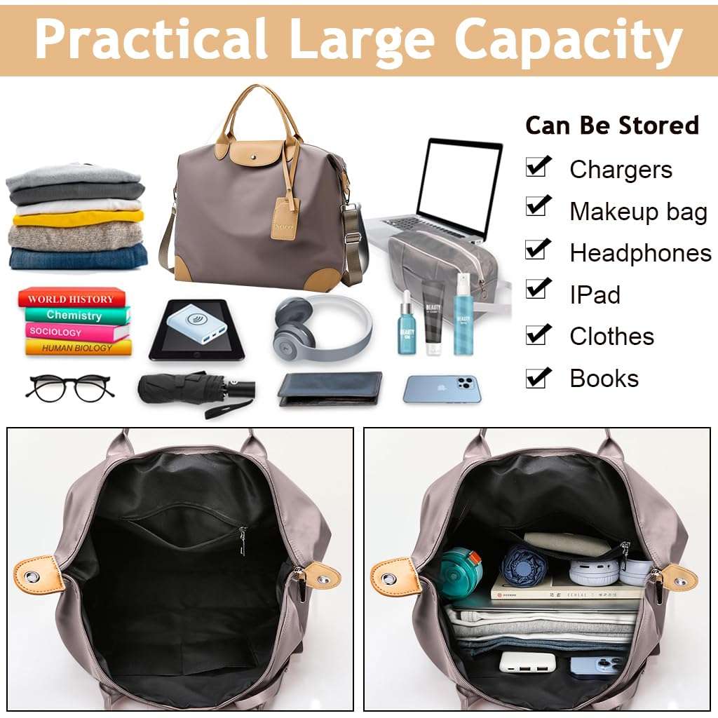 PALAY® Women Duffel Bag Waterproof Travel Bag Oxford Clothes Handbag with Shoulder Strap Fashion Women Duffel Bag Tote Bag Fitness Bag, 41x16x33cm 5