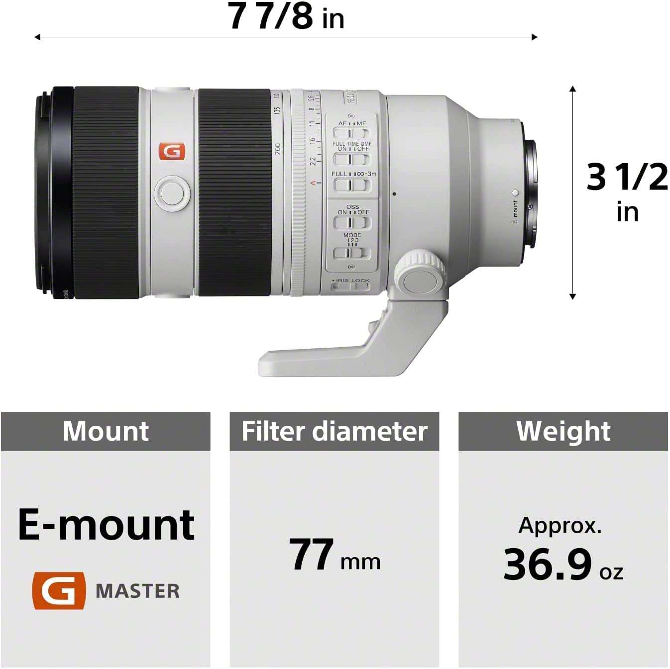 Sony FE 70-200mm F2.8 GM OSS II (SEL70200GM2) Full-Frame Telephoto Zoom G Master Lens Bundle with Advanced Accessories | 70-200mm Sony Lens 4