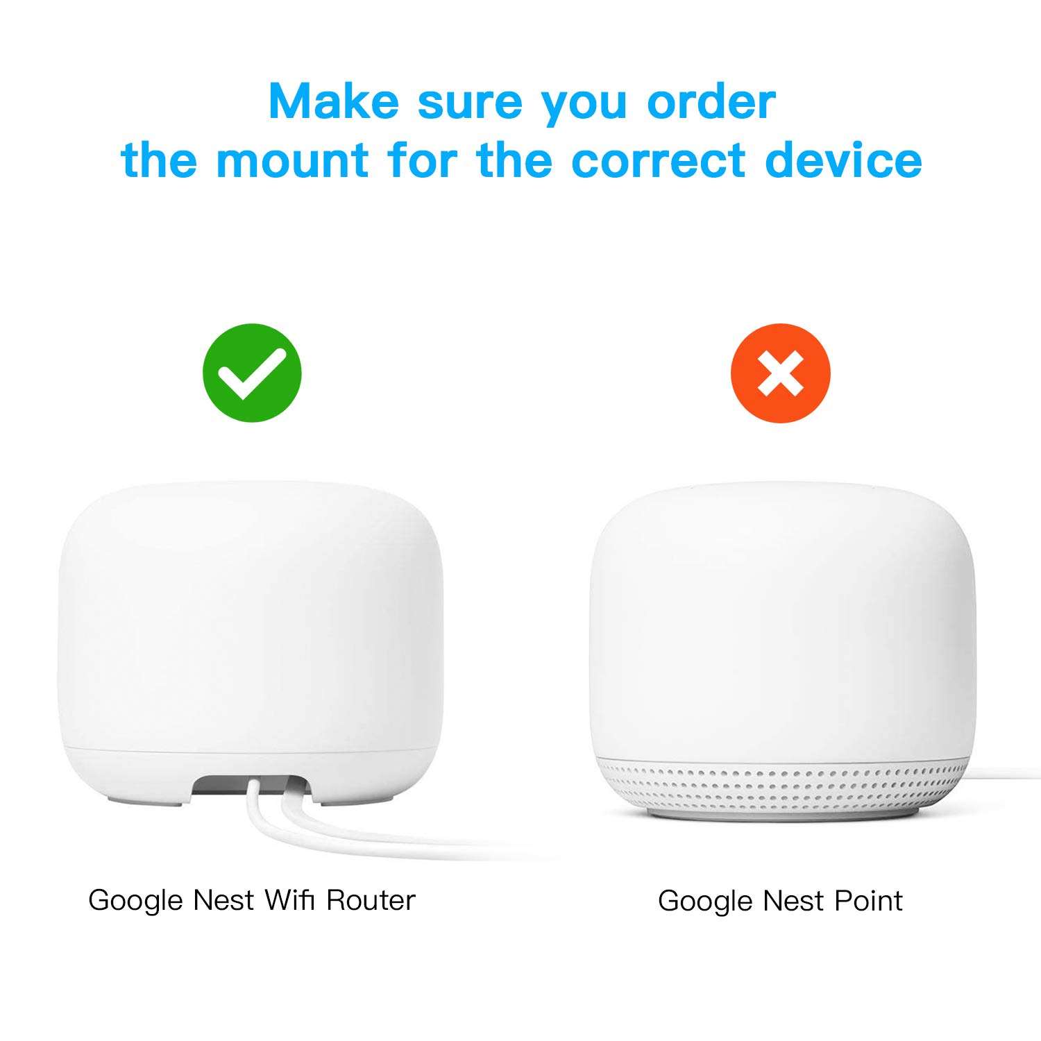 Wall Mount for Google Nest WiFi Router(2nd Generation), Screwless Space Saving Outlet Holder for Cord Arrangement(1 Pack) 2