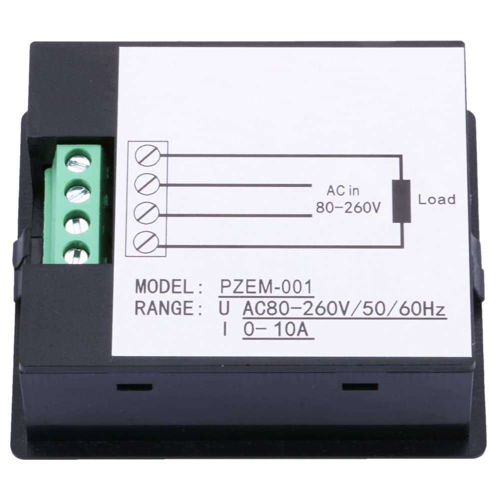 Yeeco AC Digital Meter with CT, Multifunciton Voltage Current Meter AC 80-260V 10A Digital Voltmeter Ammeter LCD Digital Display Multifunciton Volts Current Power Energy Meter Multimeter Gauge Monitor 5