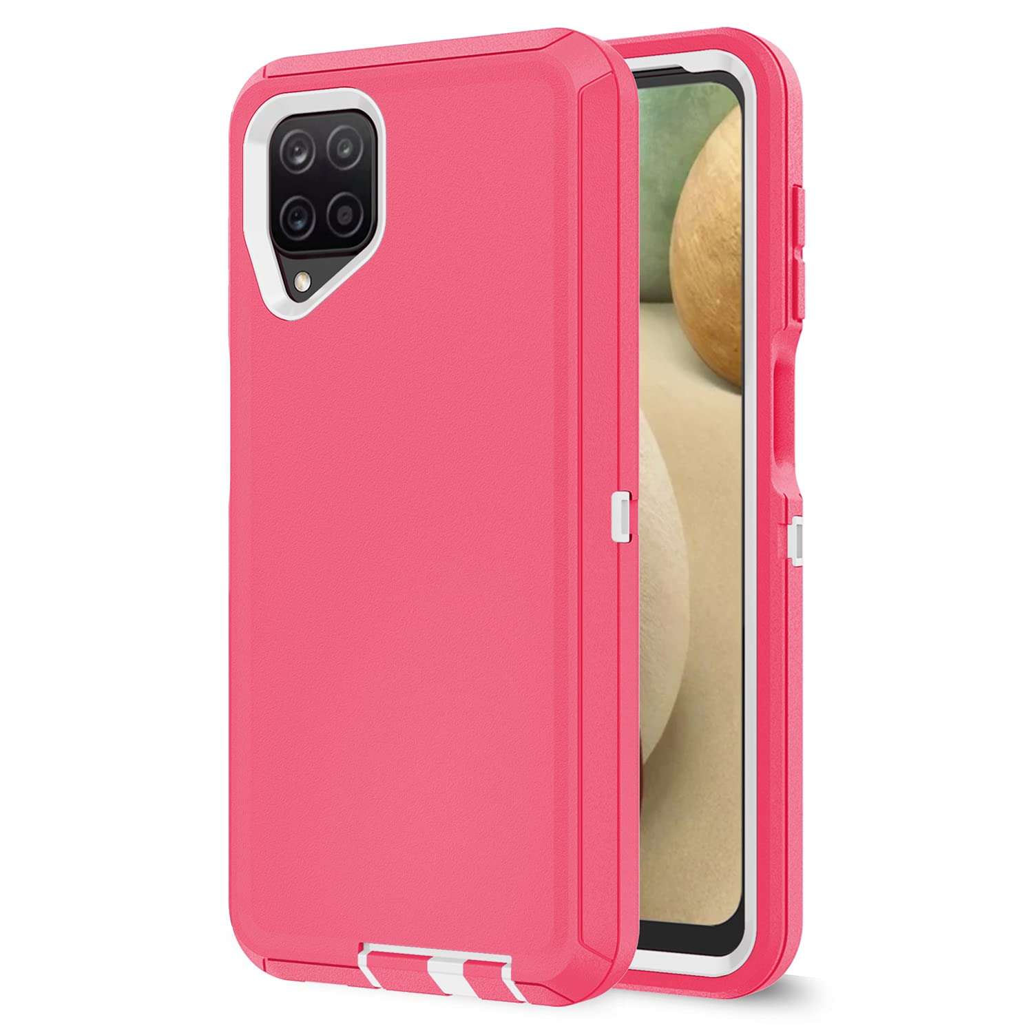 Hapitek for Samsung Galaxy A12 Case (Rose Gold)