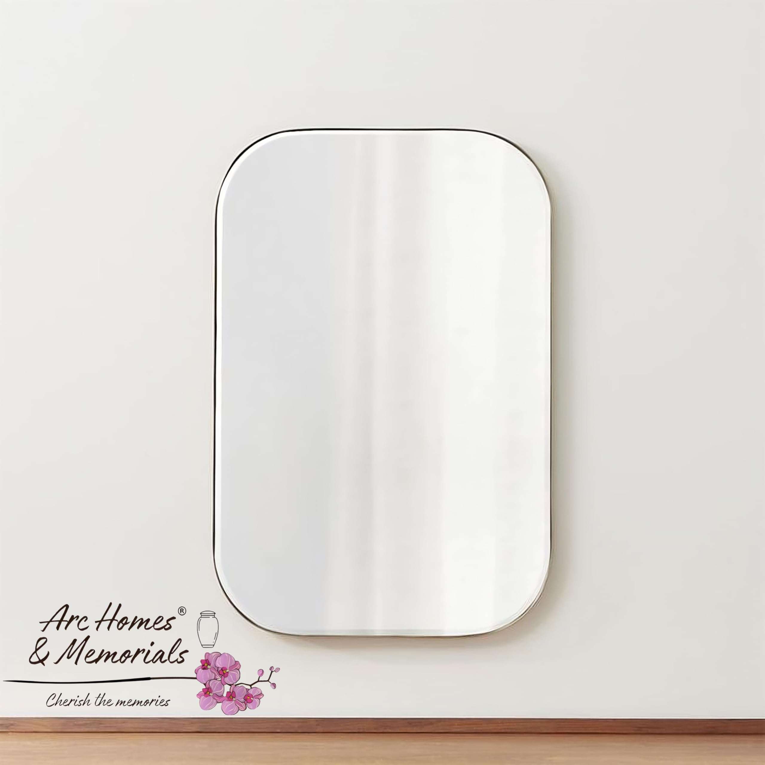 ARC homes Premium Wall Mounted Frameless Rectangular Glass Mirror for Bathroom Living Room Washbasin Mirror | Wall Mirror for Home (23 x 38 cms) 1