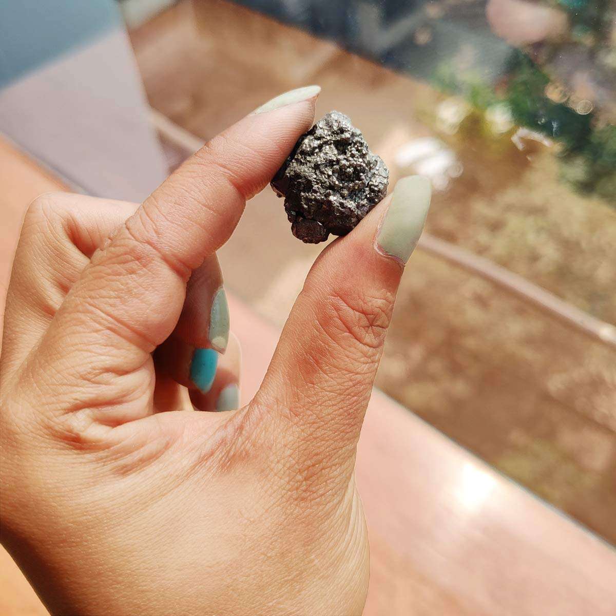 Shubhanjali Pyrite Cluster,Golden Pyrite 20-30 Gm Approx,Raw Pyrite Cluster Stone for Wealth, Attracts Business,Standard-Golden,1 Piece 5