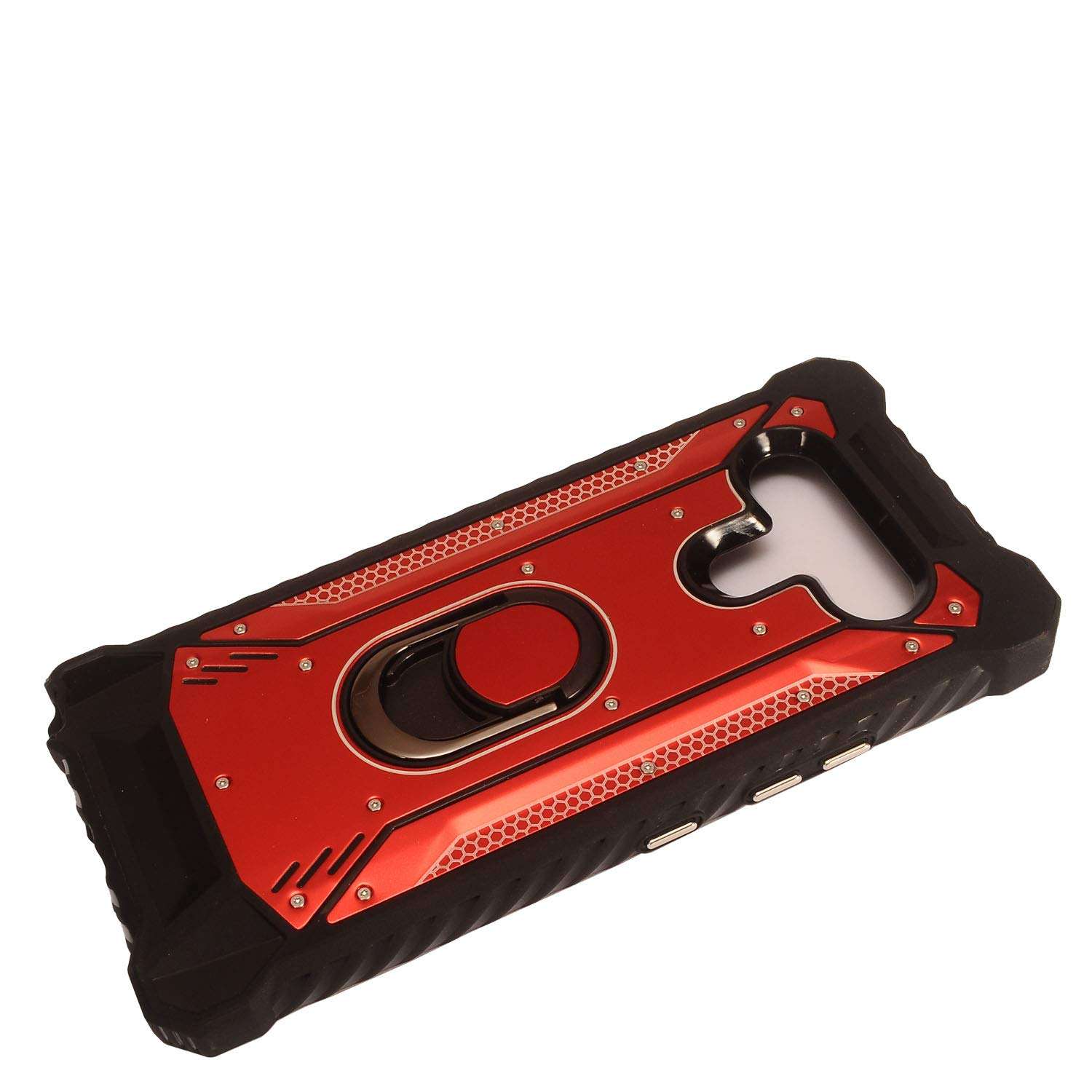 CELZEN - for LG Stylo 6 LM-Q730 (2020) - Aluminum Metal Hybrid Phone Case with Stand - ZY0 Red 5