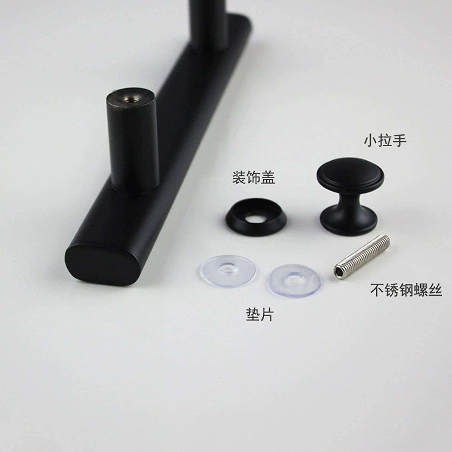 Dpprdl Replacement Glass Door Handles Sets, Stainless Steel Single Door Pull Push Glass Door Handles, Black (Size : 145mm) (Size : 300mm) 5