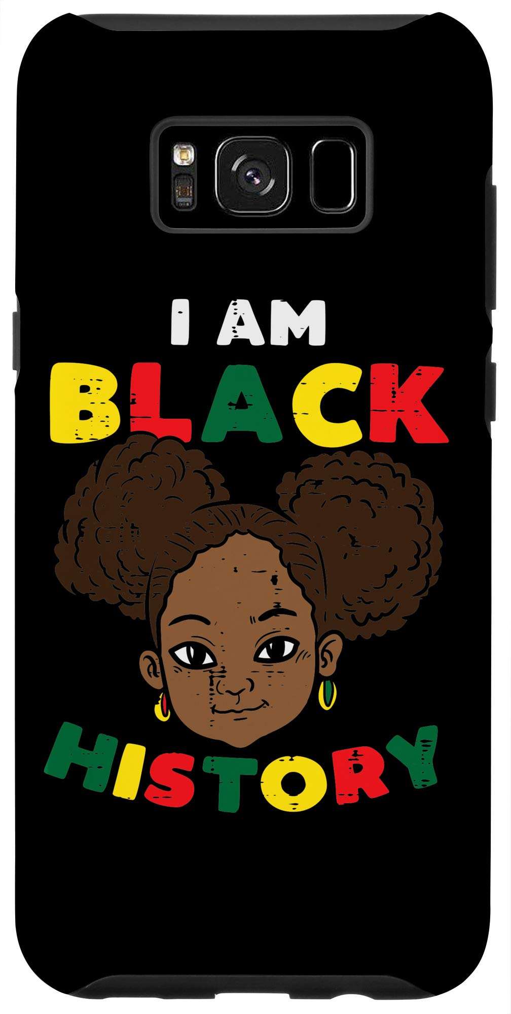 Galaxy S8+ I Am Black History Afro Girl African American Pride Kids Case 1