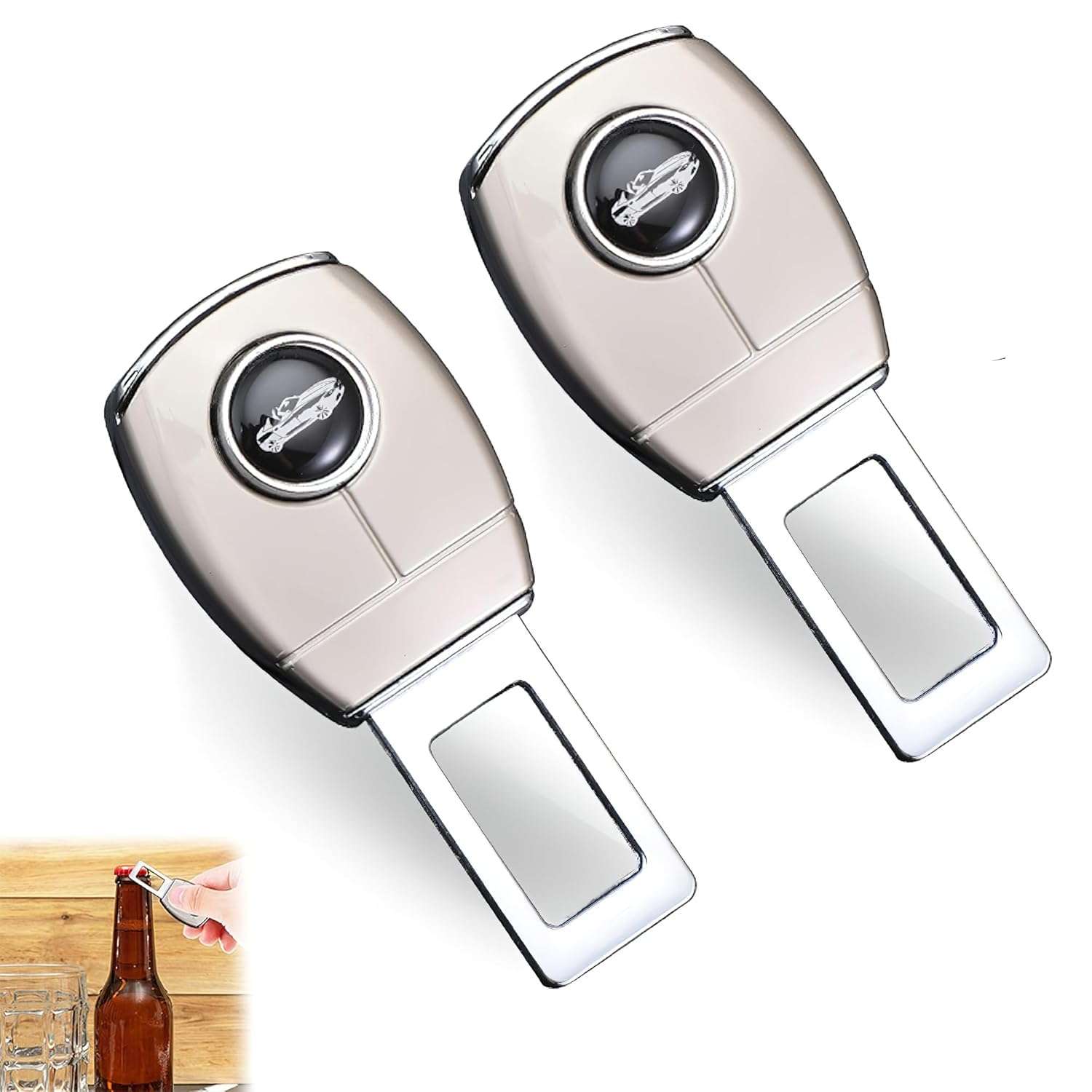 Set of 2 Manual Metal Bottle Openers for Beer & Soda | ABS Grip Coated Bar Tool | Durable Beverage Cap Opener for Home, Kitchen & Outdoor Use 1