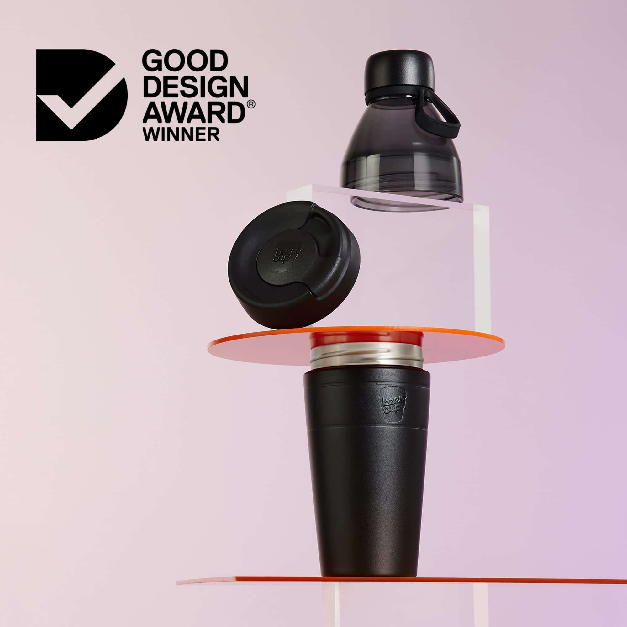 KeepCup Cup-to-Bottle Kit, 2 in 1 Reusable Water Bottle and Travel Mug, Insulated Stainless Steel & Plastic Dual Opening with Leakproof Sipper Lid - 660ml Bottle to 16oz Cup - Black 4