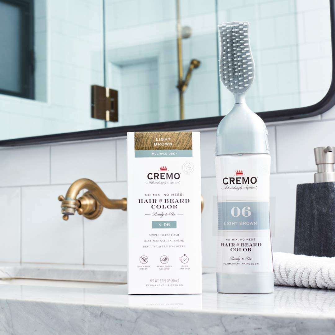 Cremo No Mix No Mess Hair and Beard Color, Light Brown, 2.7 Fl Oz 6