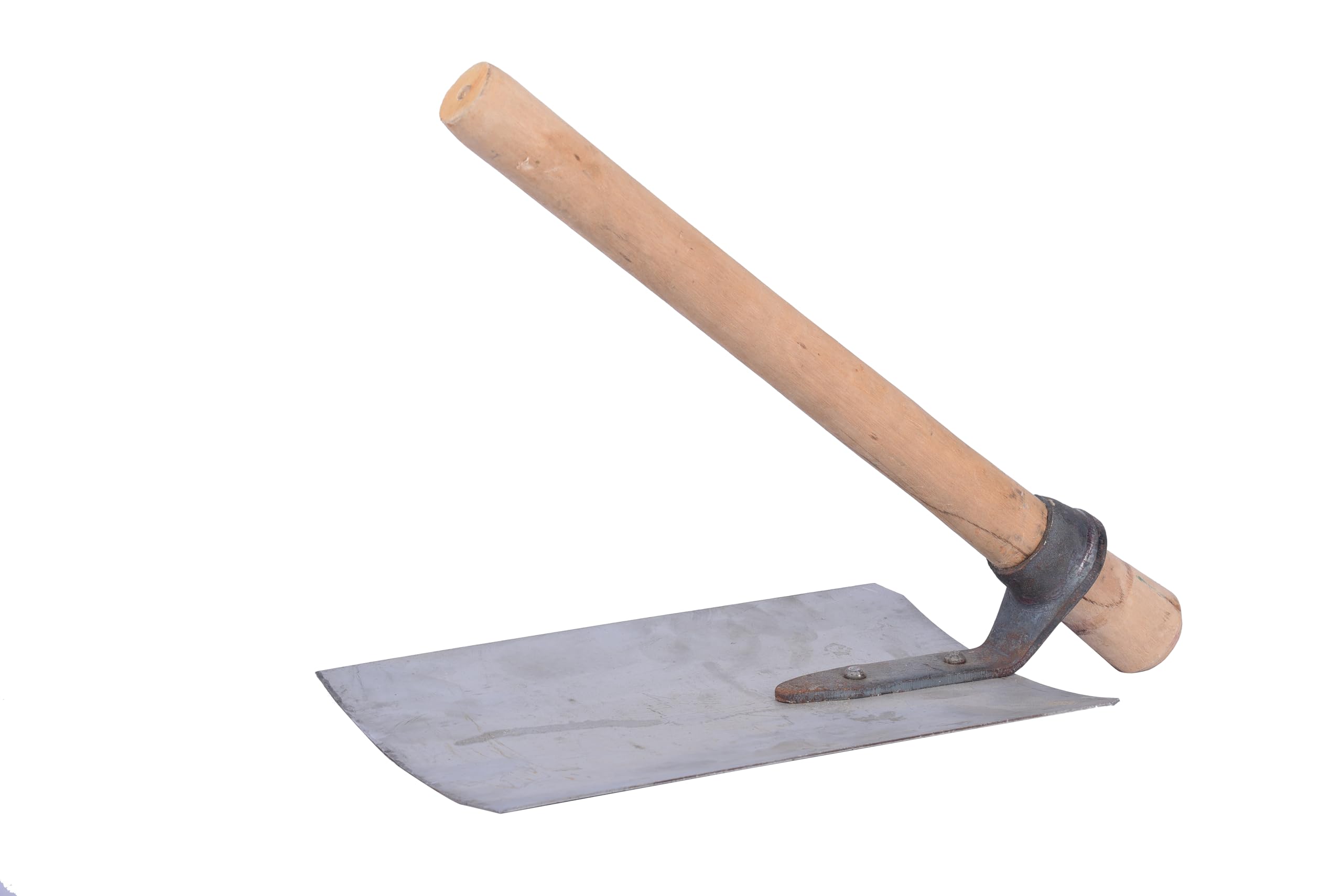 Our Rural Iron Shovel Gardening Indian manvatti/Spade/Home Care Gardening Hoes Gardening Hoes (L * B - 10 * 8 inch Medium (with Handle))