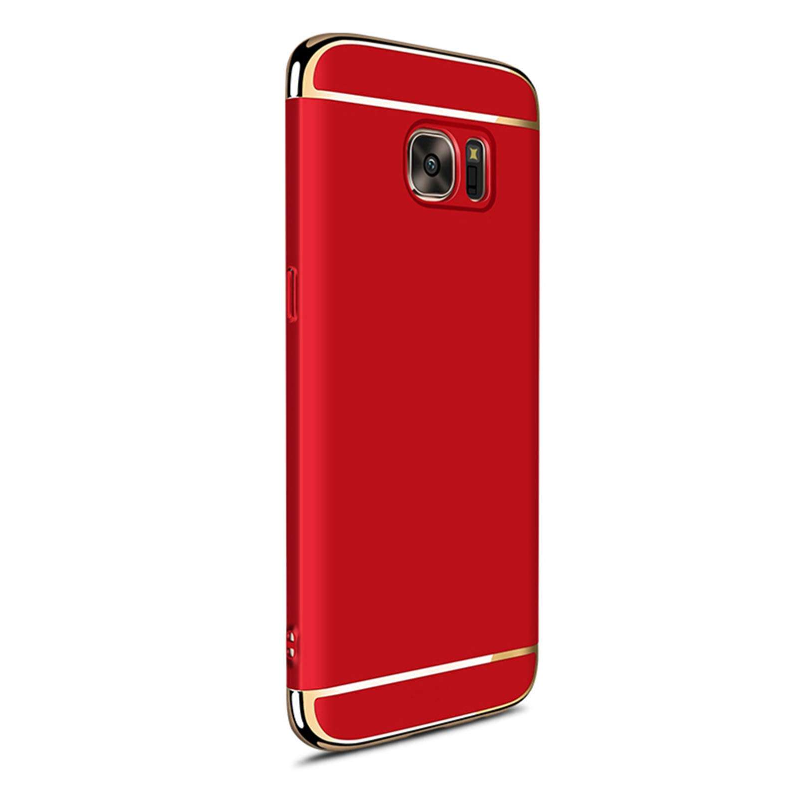 CROSYMX Galaxy S7 Case Back Cover, Ultra Slim & Rugged Fit Shock Drop Proof Impact Resist Hard Protect Case for Samsung Galaxy S7 (5.1'')(2016) - Red 1