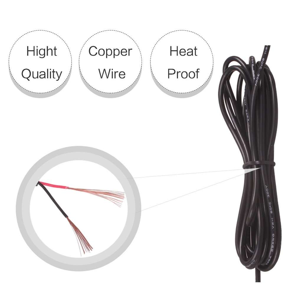 DC 2.1 5.5 MM 1 to 2 Power Adapter Spliter Converter Cable 12V 24V DC for CCTV LED Light Parking Camera Car Monitor by HitCar 4