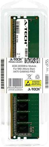 A-Tech 4GB Module for MSI (Micro Star) X470 Gaming PRO Desktop & Workstation Motherboard Compatible DDR4 2400Mhz Memory Ram (ATMS367747A25815X1) 2