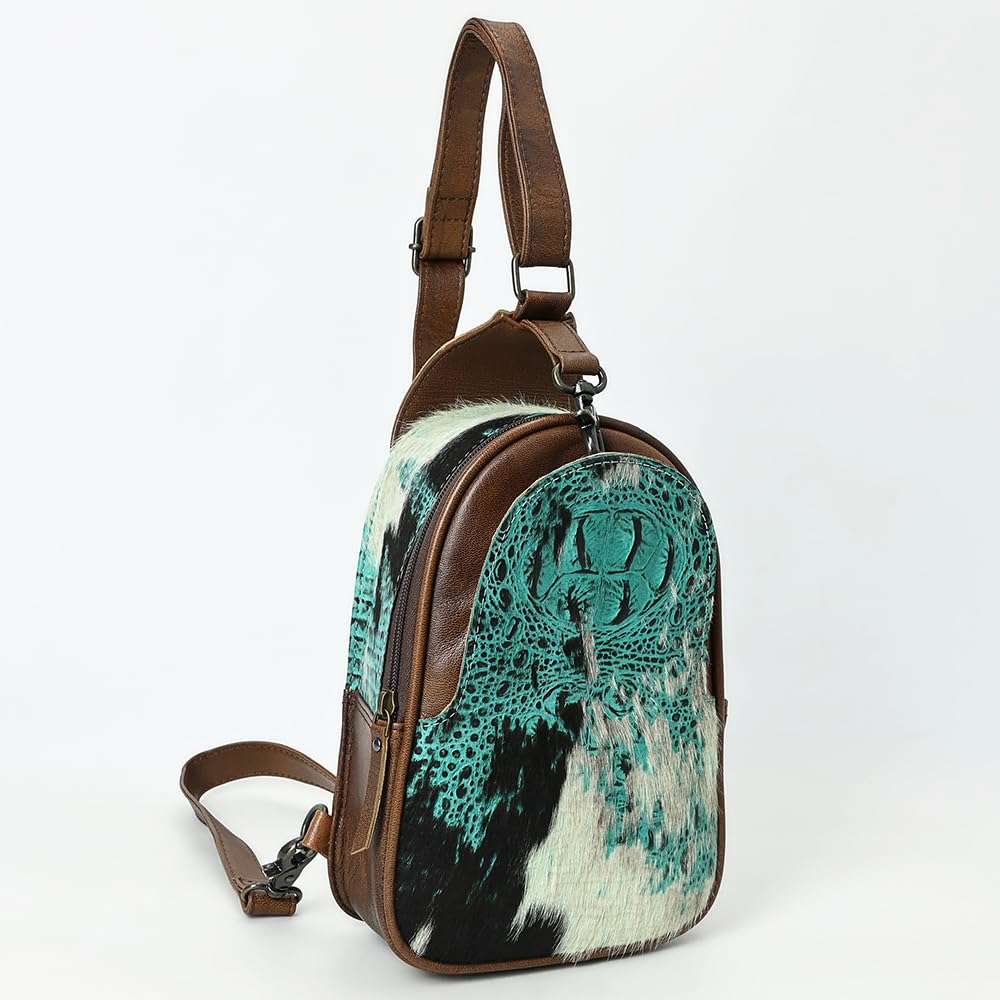 American Darling ADBG1538 Sling Crocodile embossed Genuine Leather women bag western handbag purse 5