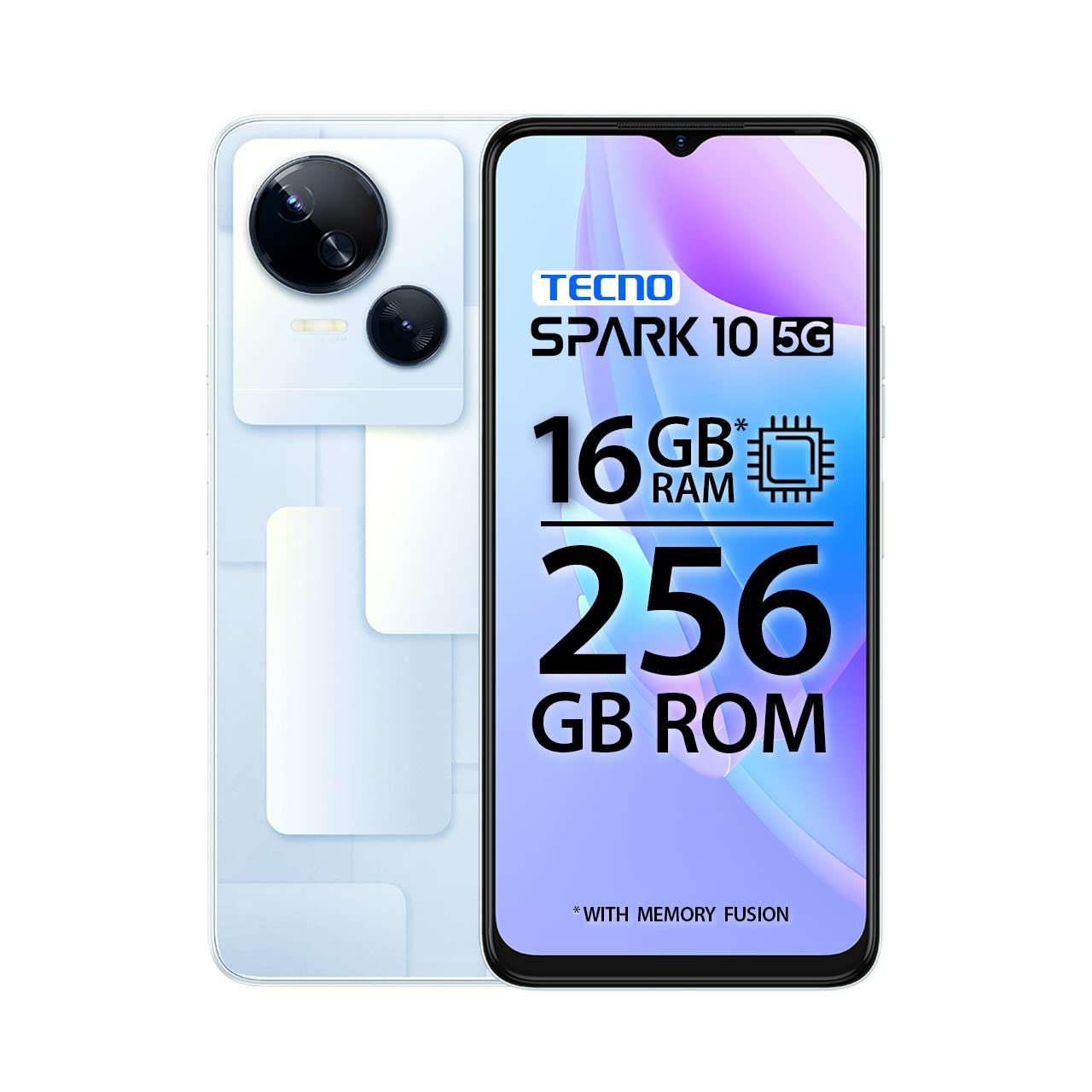 TECNO Spark 10 5G (Meta White, 8GB RAM,256GB Storage)|16GB Expandable RAM | Ultra Clear 50MP Superior Rear Camera| Dimensity 6020 7nm Powerful 5G Processor 1
