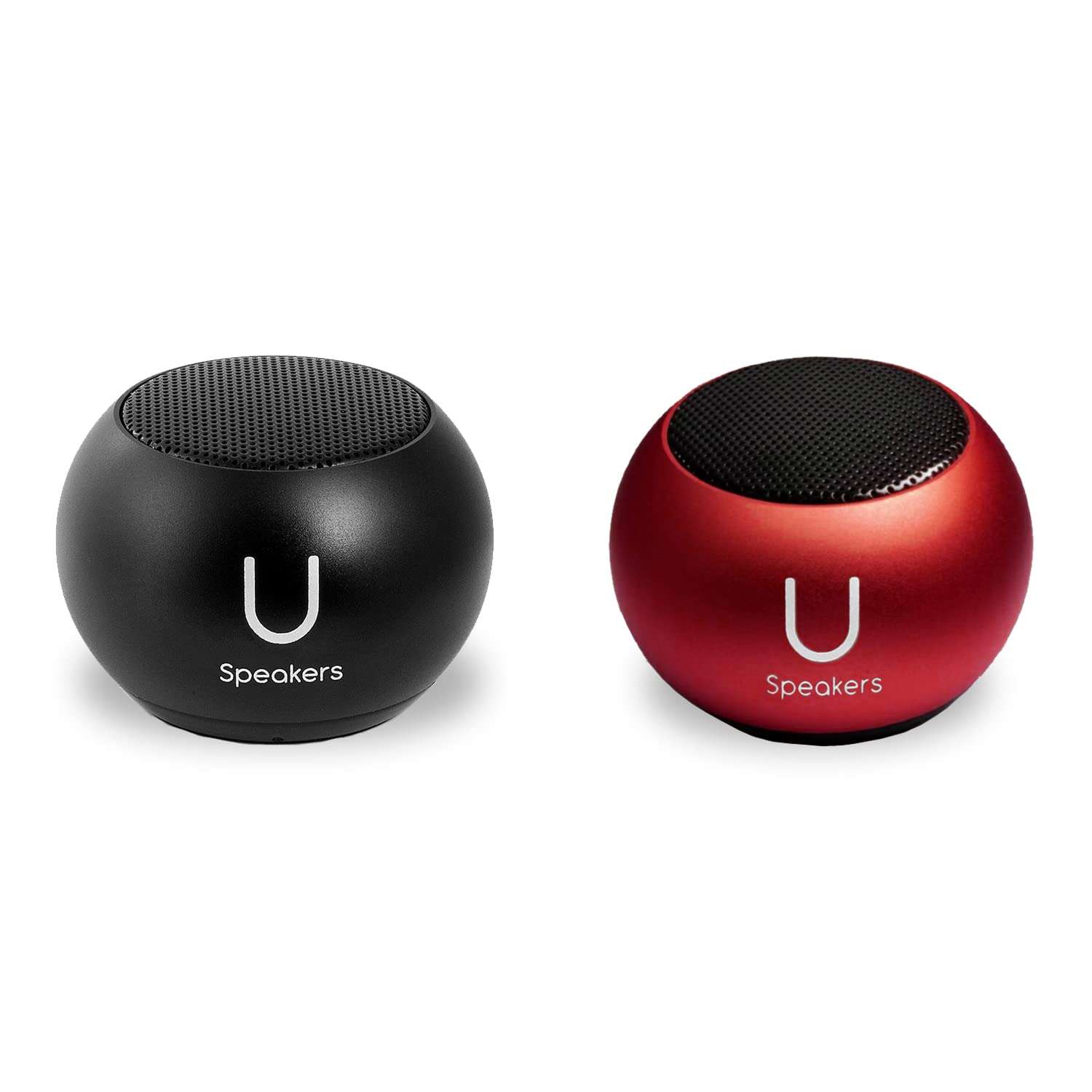 U Speakers Mini Portable Wireless Bluetooth Speaker with Magnetic Base, Mic & Selfie Remote Control Active Lifestyle Travel Home Office Bundle with Coordinating Speaker, Pairing