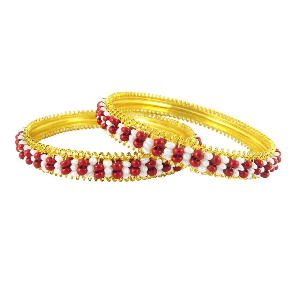 Sri Jagdamba Pearls Dealer Maroon Pearl Bangles 1