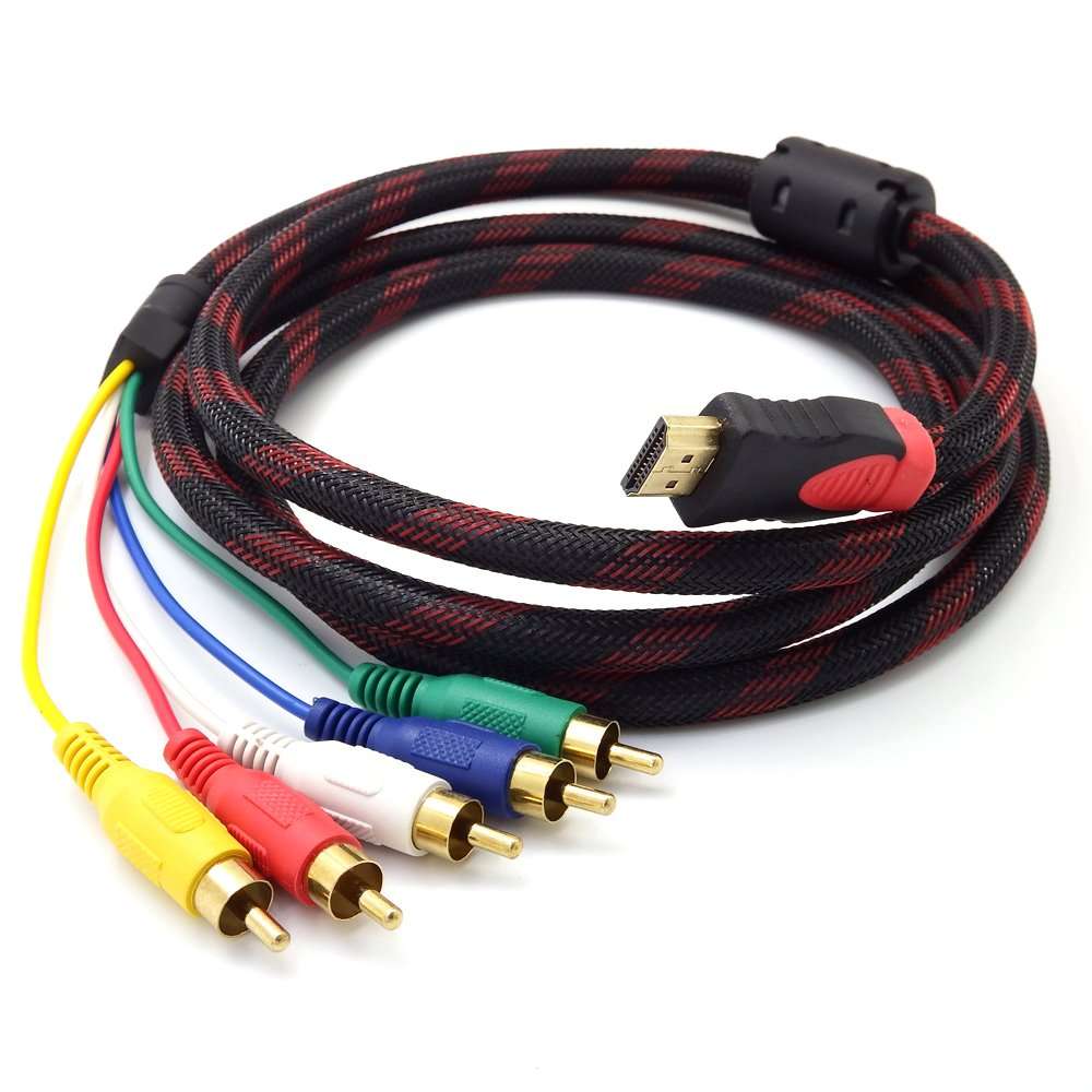 ANRANK HR5108AK 5FT Full HD 1080P HDMI Male to 5 RCA RGB Audio Video AV Component Cable 3