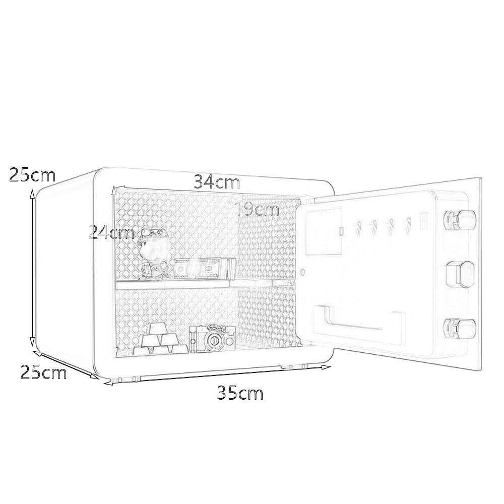 Ma DONG Safety cabinet, 360° intelligent anti-theft metal password fingerprint all steel can be wall-mounted mini safe deposit box, suitable for: office/home/finance, 4 styles available @ 2