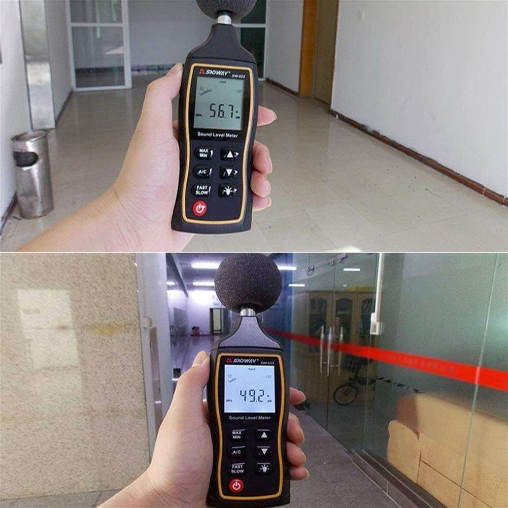 Yadianna Measuring Tester SW-524 LCD Digital Sound Level Meter Noise Volume Measuring Instrument Decibel Monitoring Tester 30-130dB With USB Digital Meter Test Tool 3