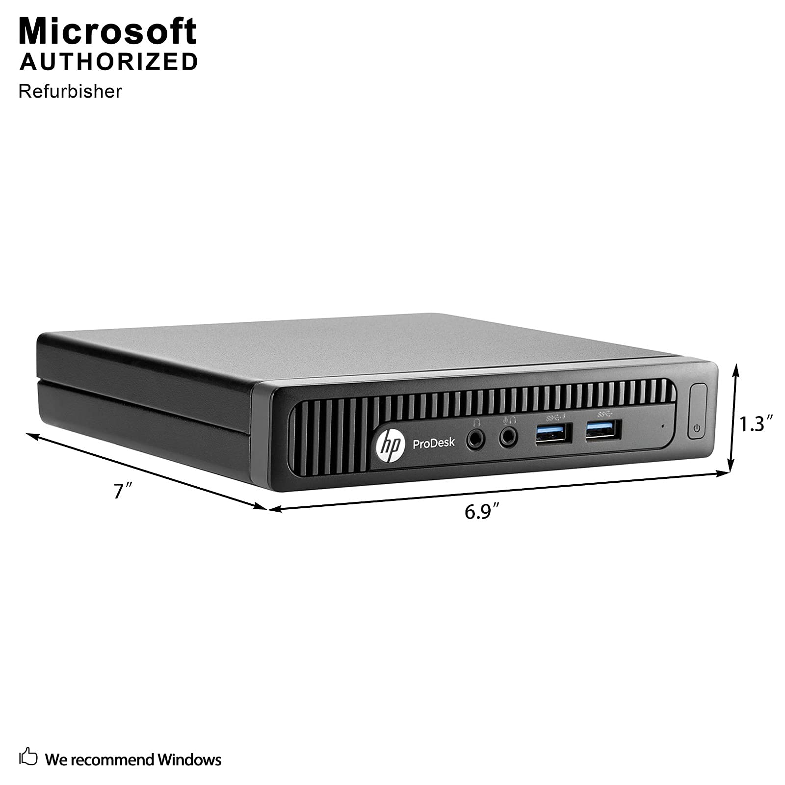 HP ProDesk 600 G1 Mini Business Desktop PC, Intel Core Quad i5 4590T up to 3.0GHz, 8GB DDR3, 1TB, WiFi, BT, VGA, DP, Windows 10 64 Bit-Multi-Language Supports English/Spanish/French(Renewed) 2