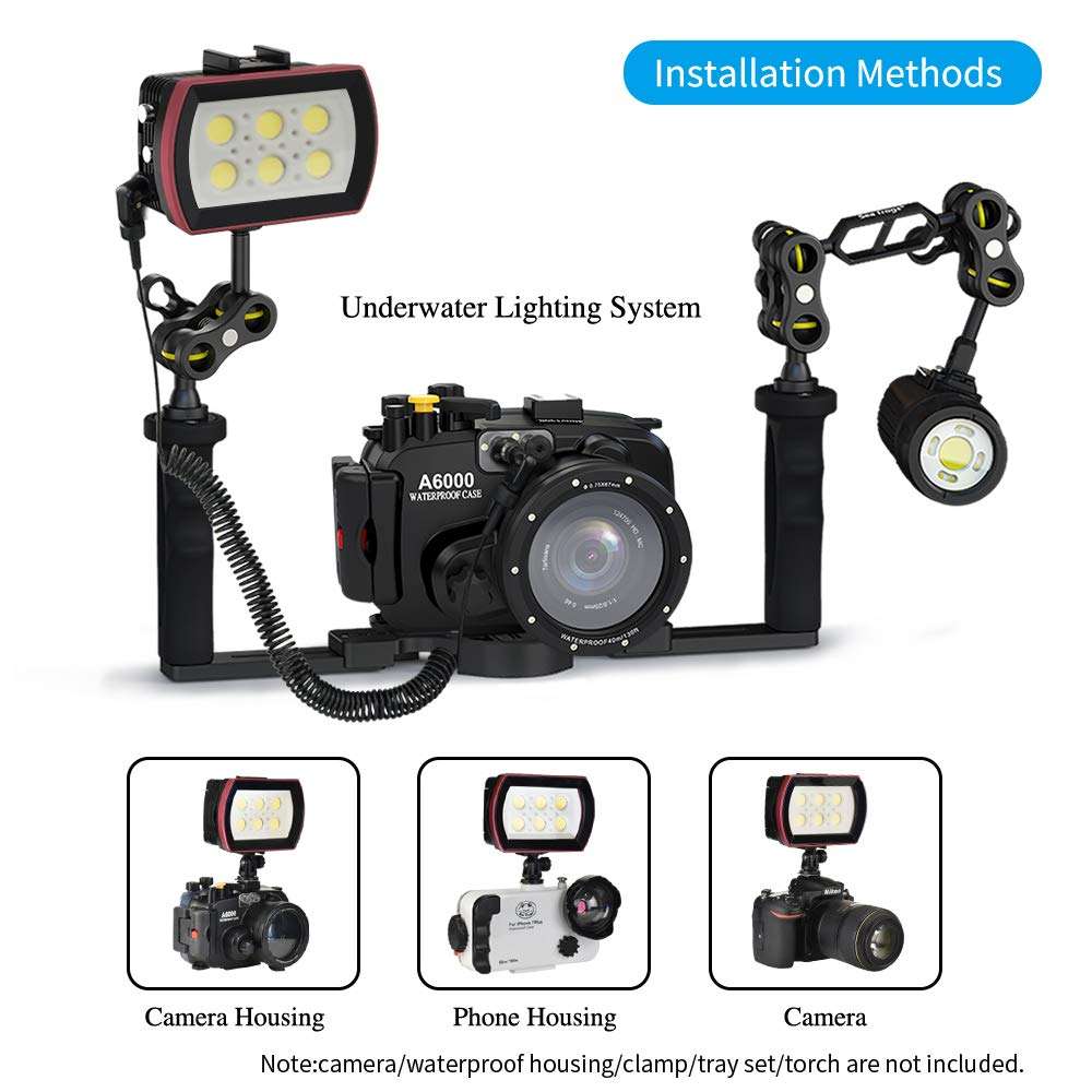 Meikon SL-22 Model 6000LM 40m/130ft Video Light for Professional Diving… 6