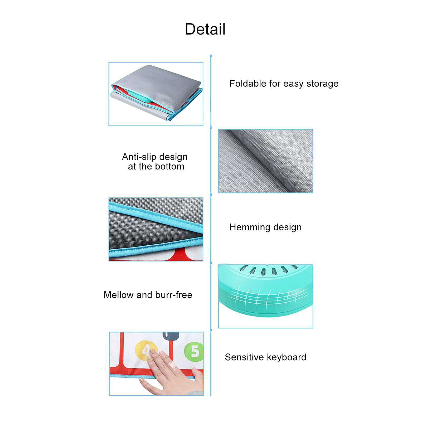 Zerodis Children Musical Keyboard Piano Mat, Electronic Music Play Blanket Dance Floor Mat Early Learning Education Toys for Toddler Boys Girls(110×36cm) 5