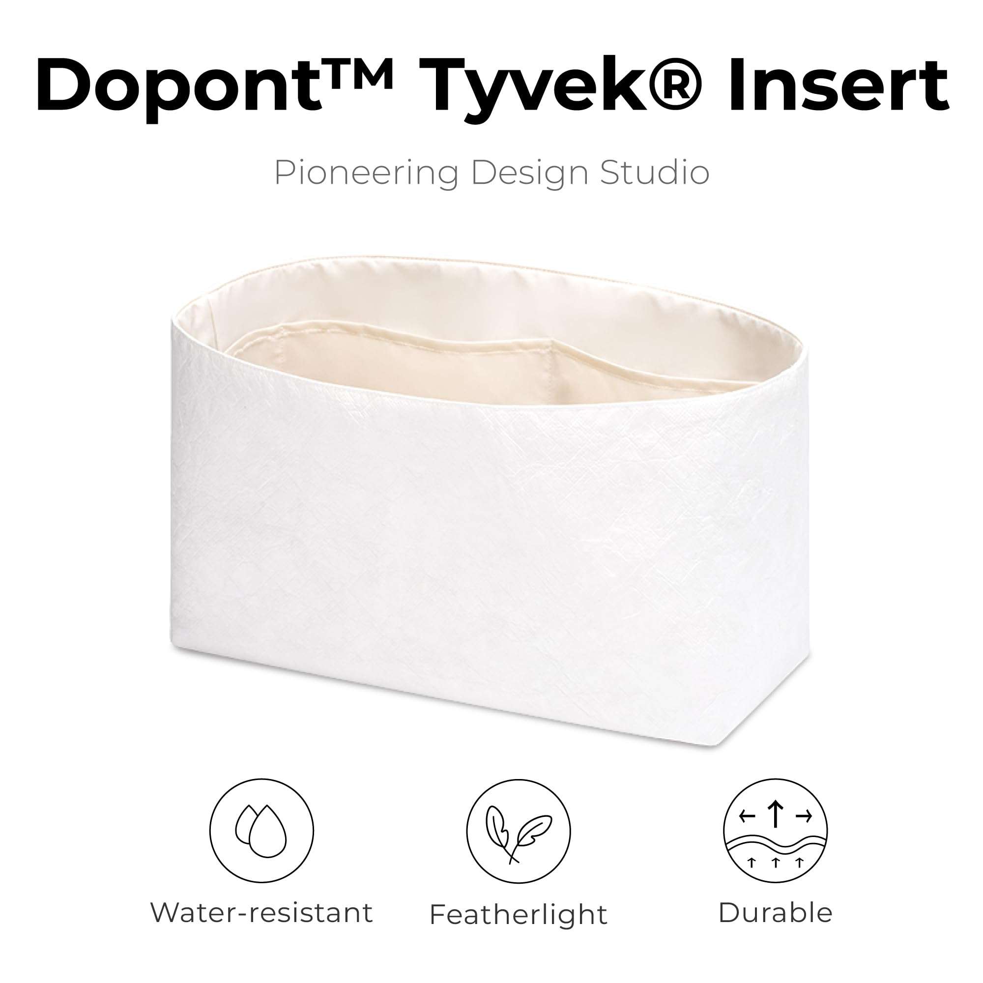 FANJI Project Tote Bag Organizer Insert for LV Bella Bucket Bag Handbag, Custom Fit Inside Premium Craie Lightweight WaterResistant Purse Insert 5