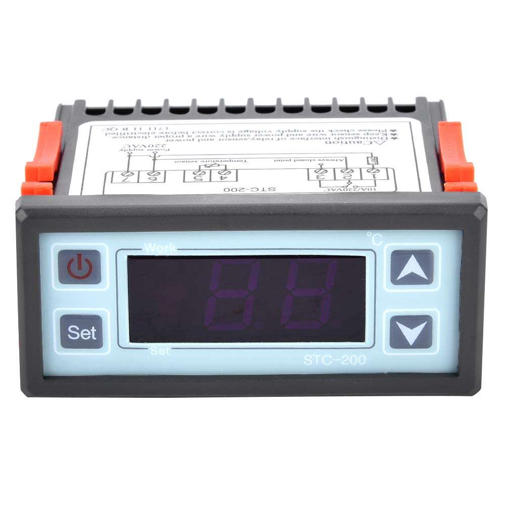 Akozon Digital Temperature Controller STC-200 Microcomputer Thermostat Temperature Controller with Refrigeration Heating 1