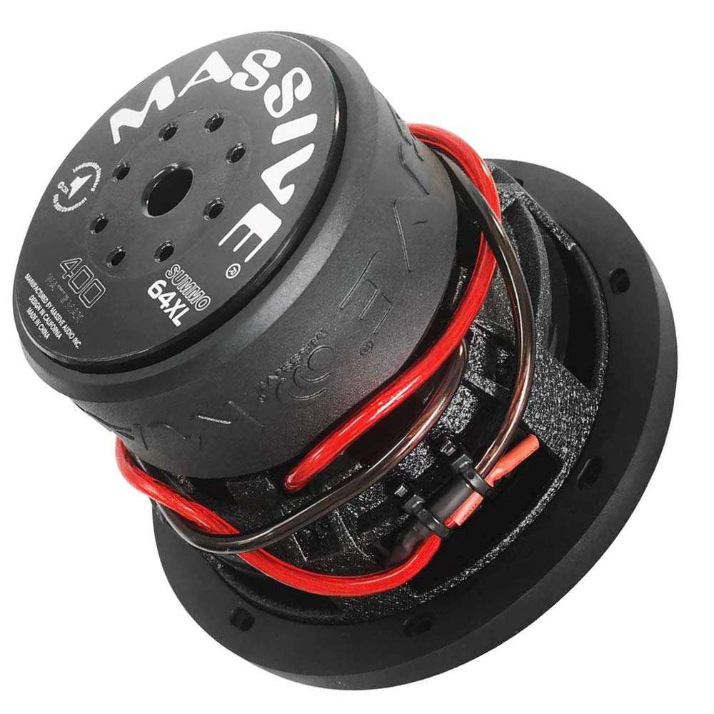 Massive Audio SUMMO64 | 6.5 Inch Car Audio 300 Watt SUMMO Series Competition Subwoofer, Single 4 Ohm, 1.5 Inch Voice Coil. Sold Individually 1